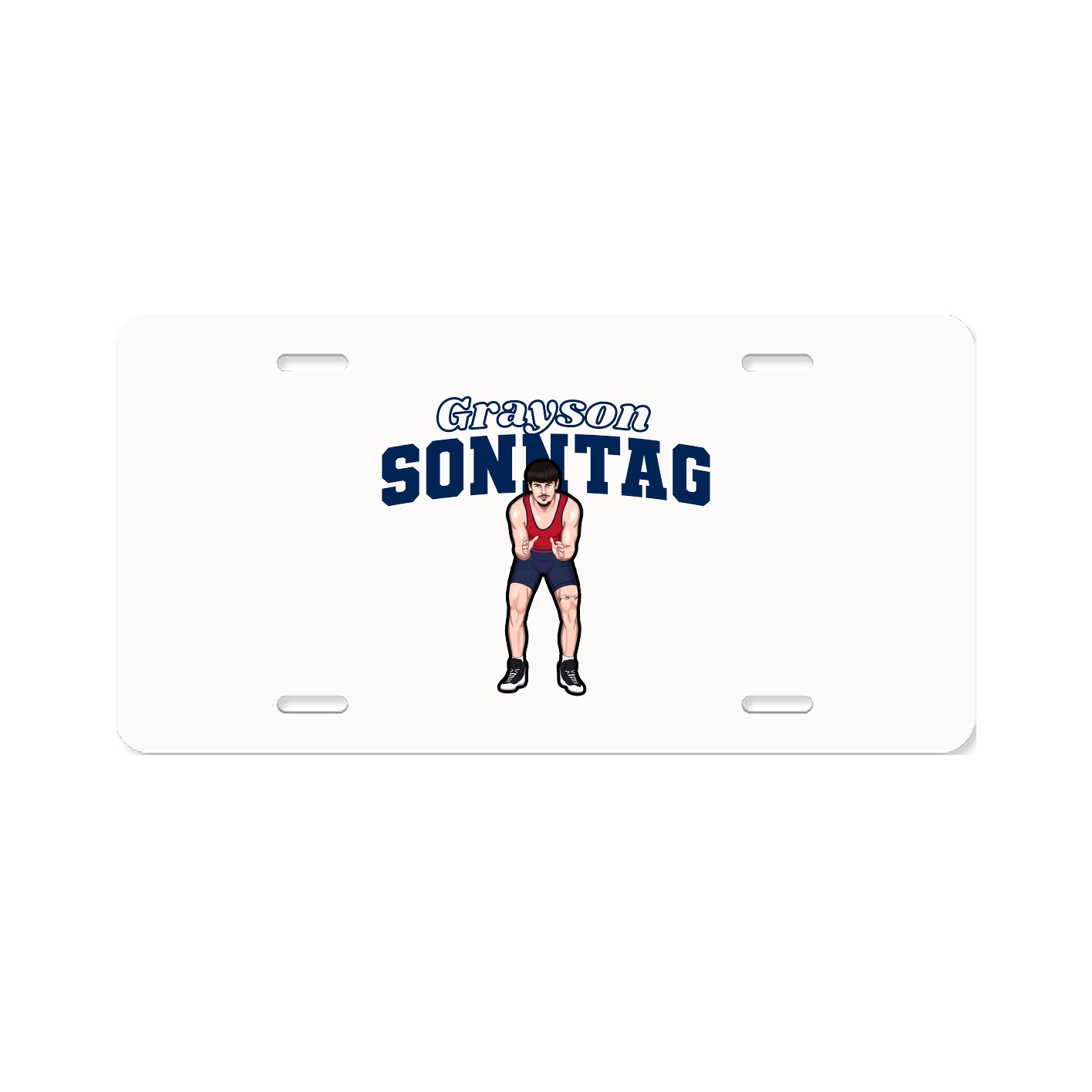 License Plate — Name Arch in Classic