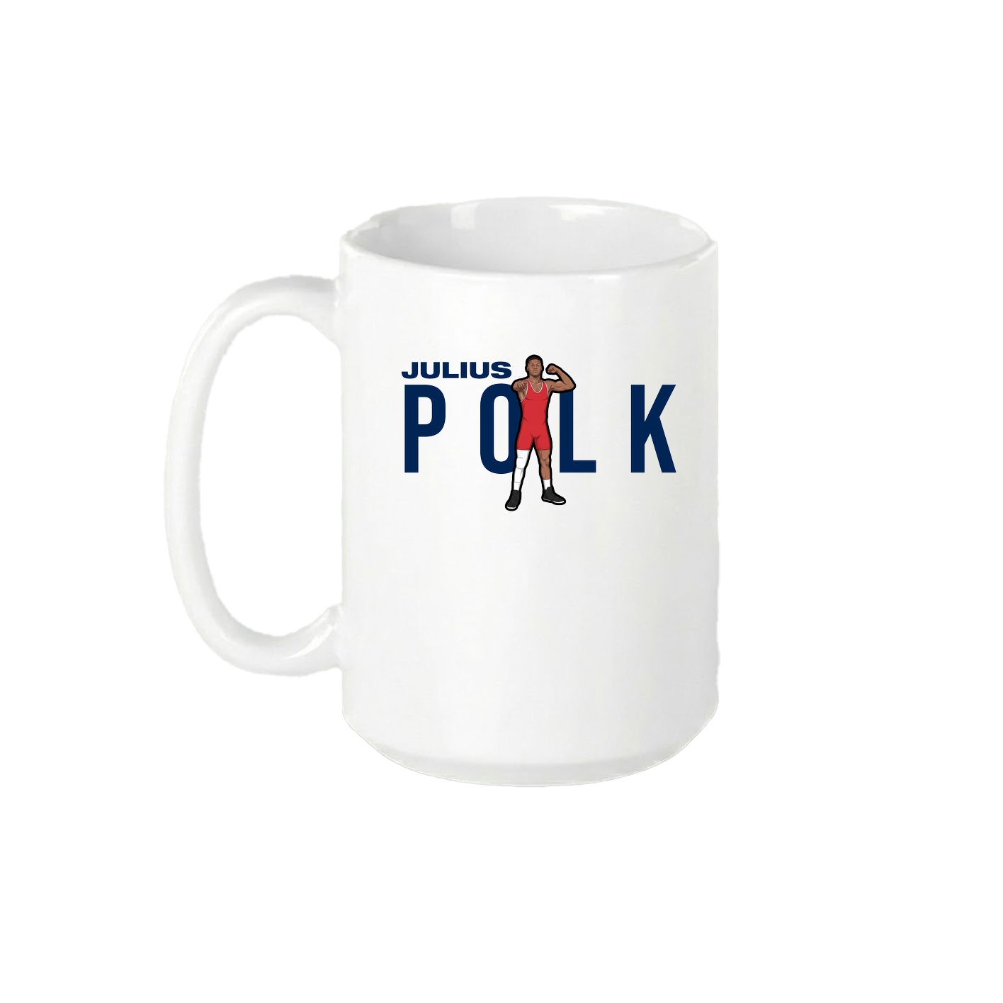 15oz Coffee Mug — Player Name in White