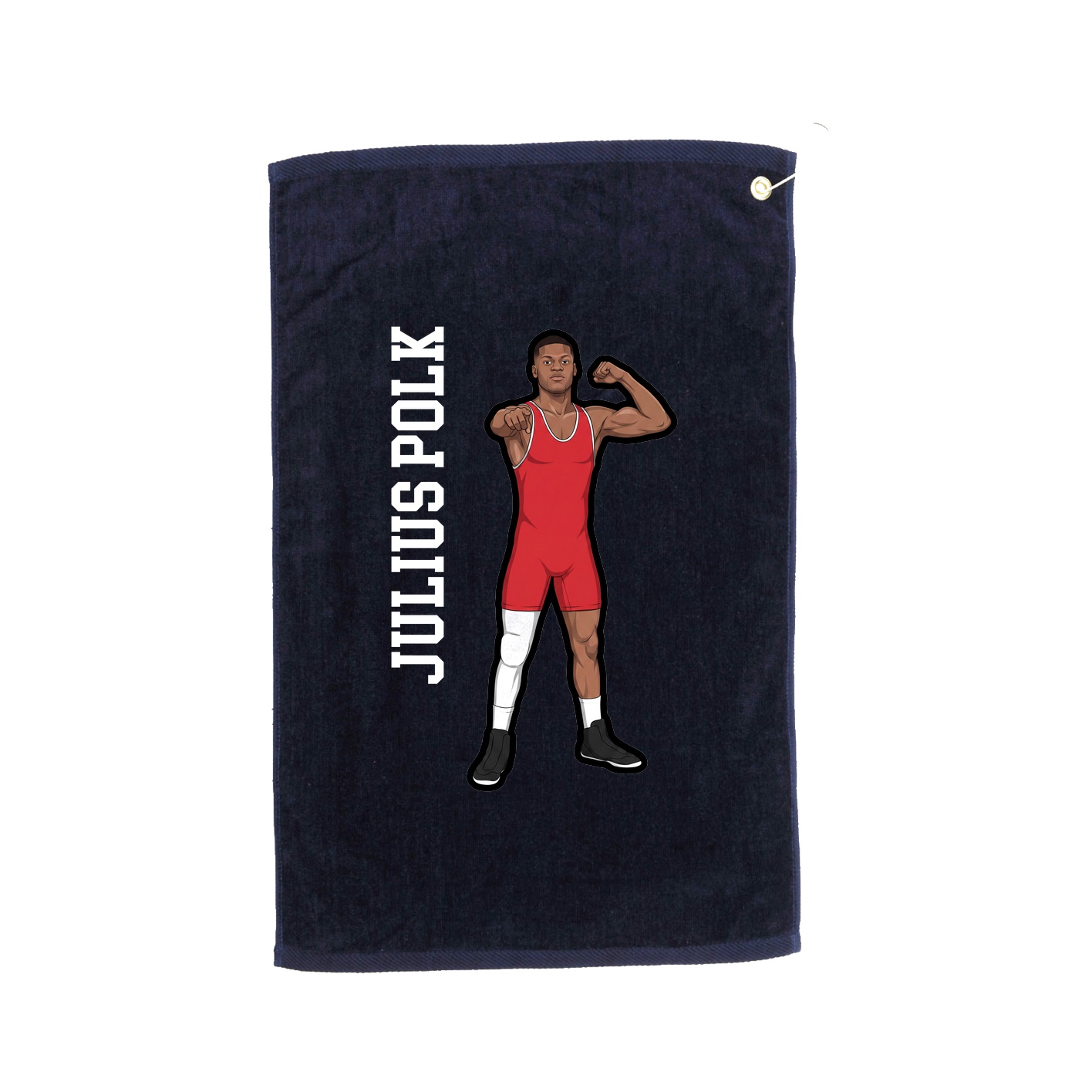 Golf Towel — Name Vertical in Navy