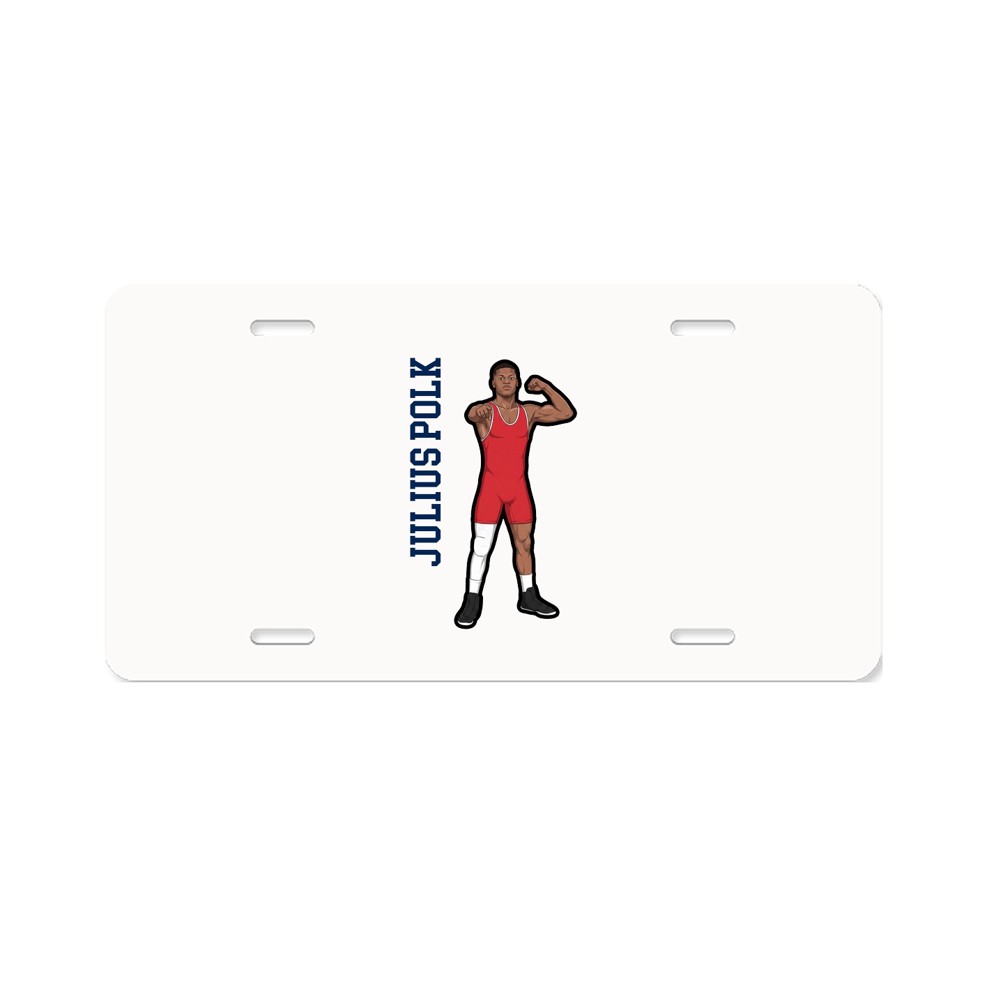 License Plate — Name Vertical in Classic