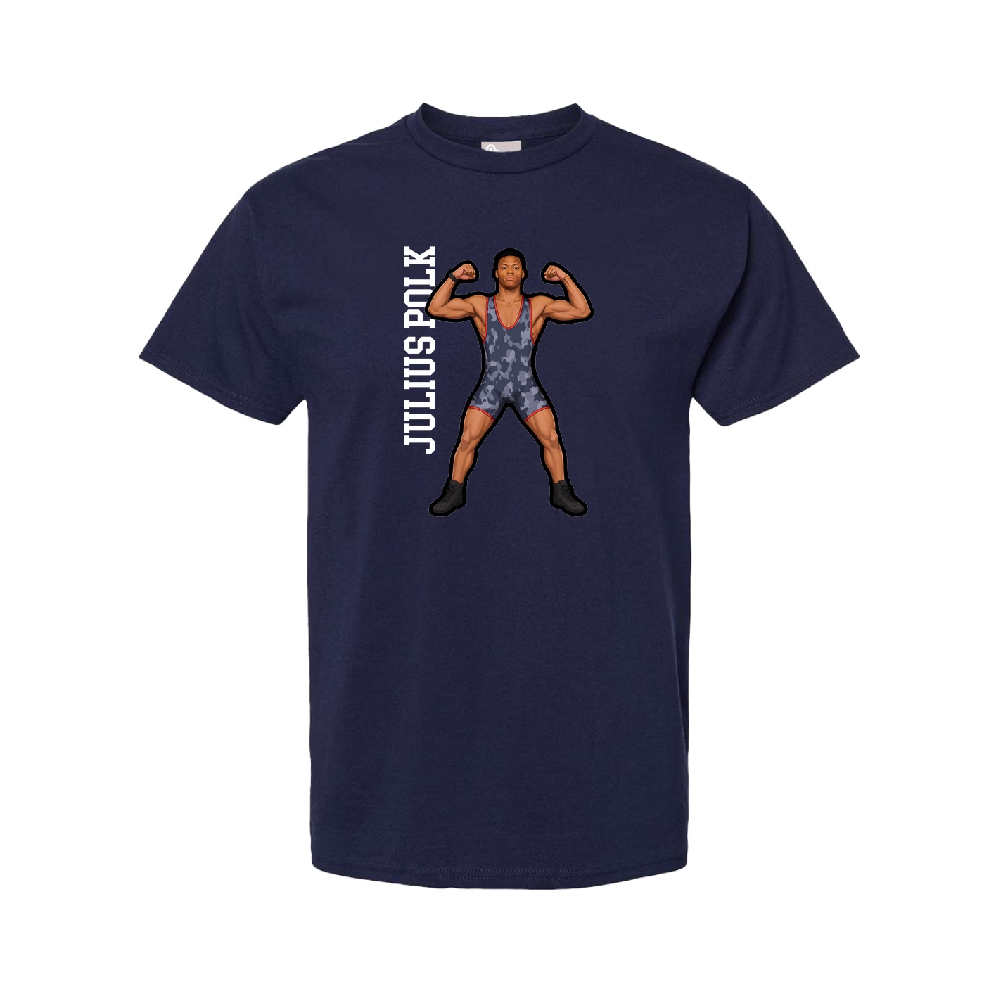 Youth Tee — Name Vertical in Navy