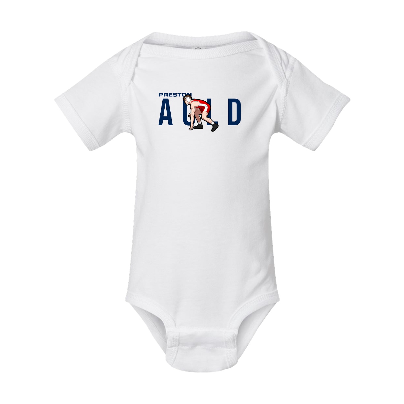 Baby Onesie — Player Name in White
