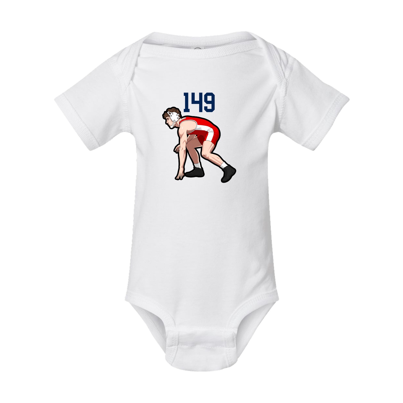 Baby Onesie — Number Top in White