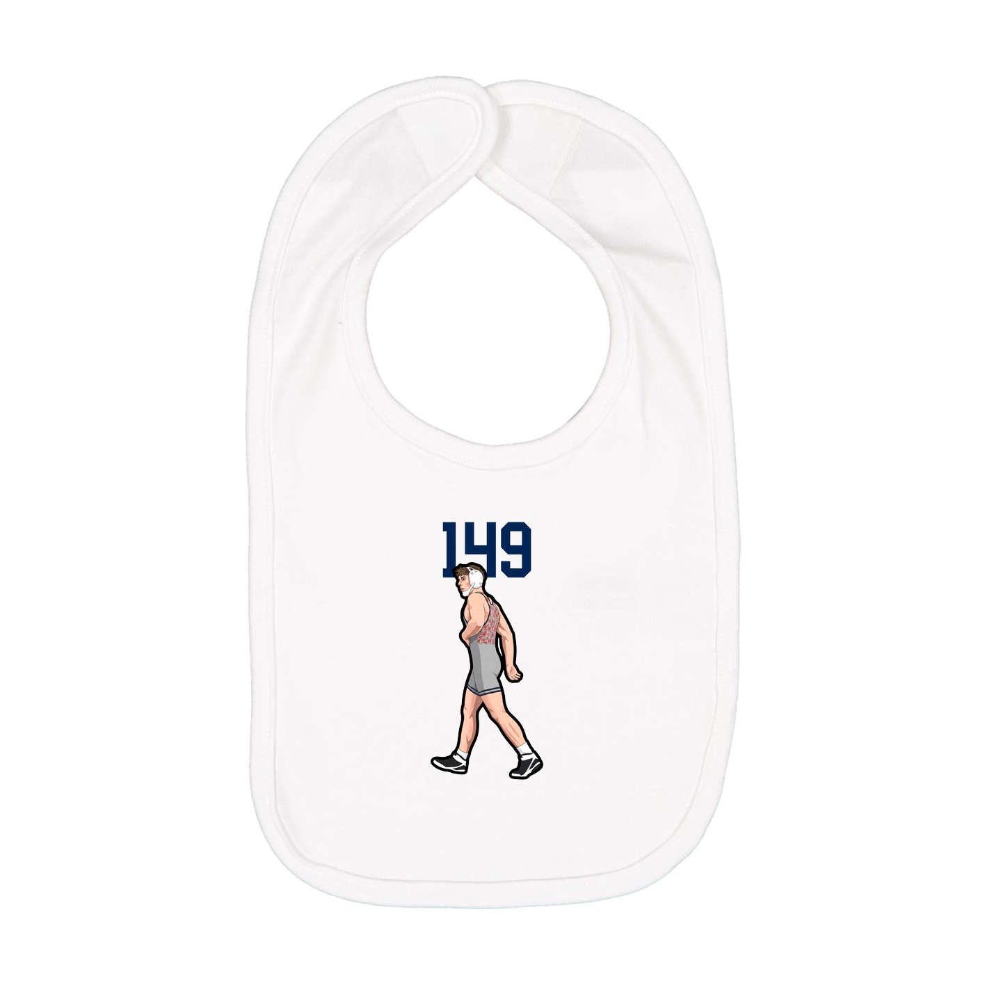 Infant Bib — Number Top in White