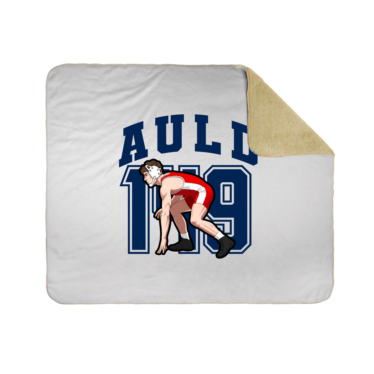 Throw Blanket — Number in White