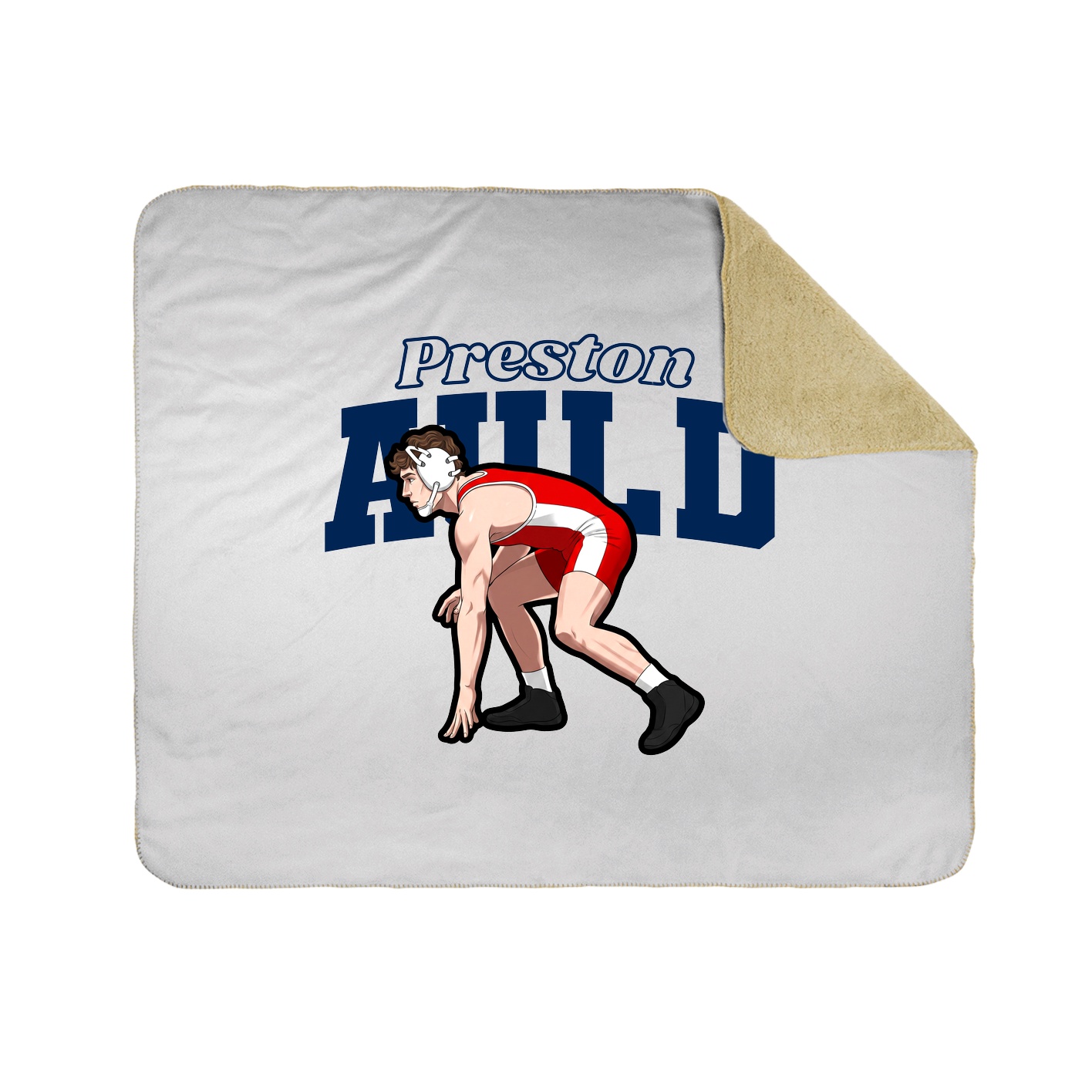 Throw Blanket — Name Arch in White