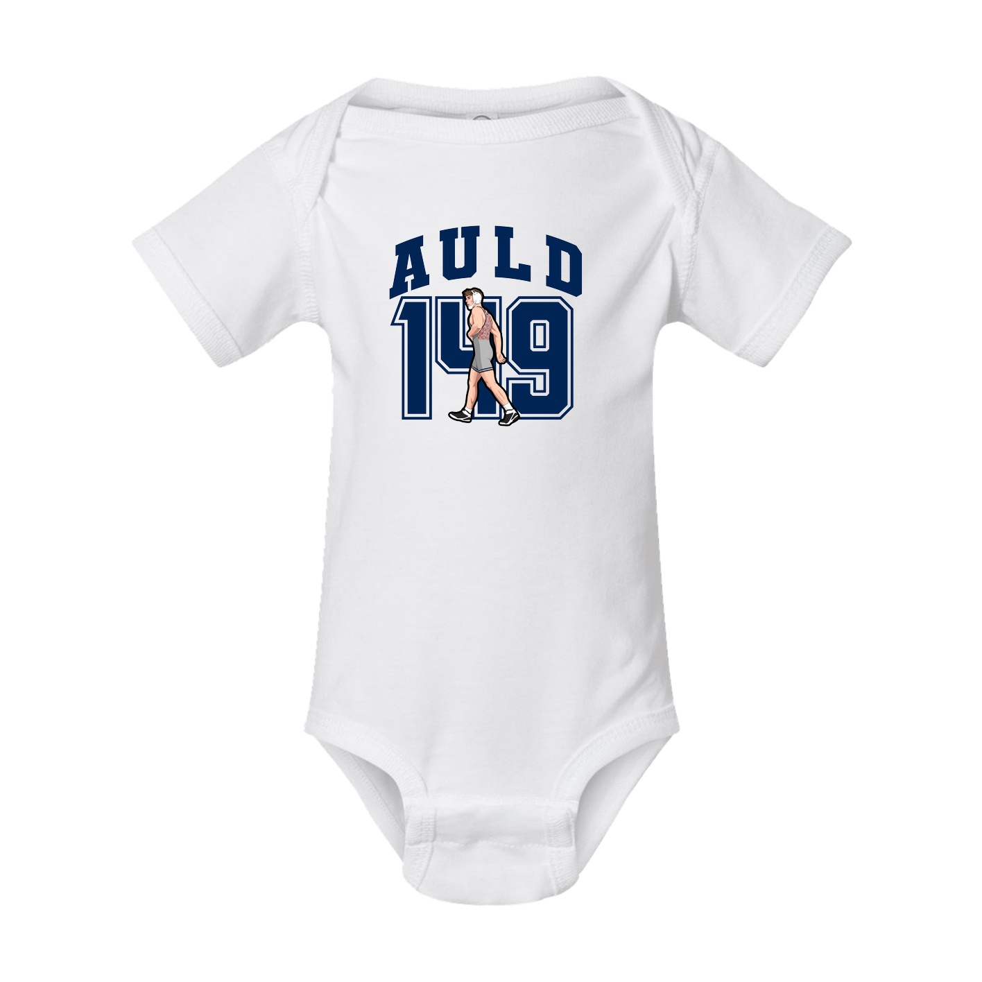 Baby Onesie — Number in White