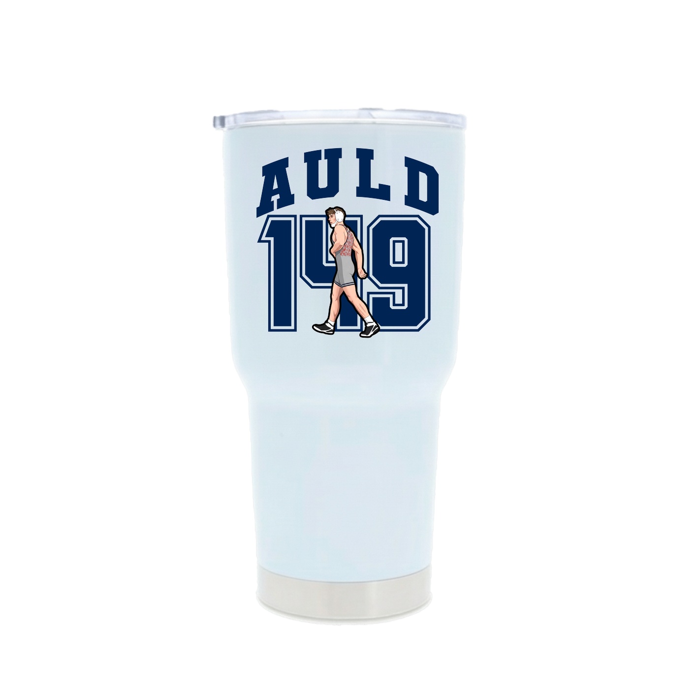 30oz Stainless Steel Tumbler — Number in White
