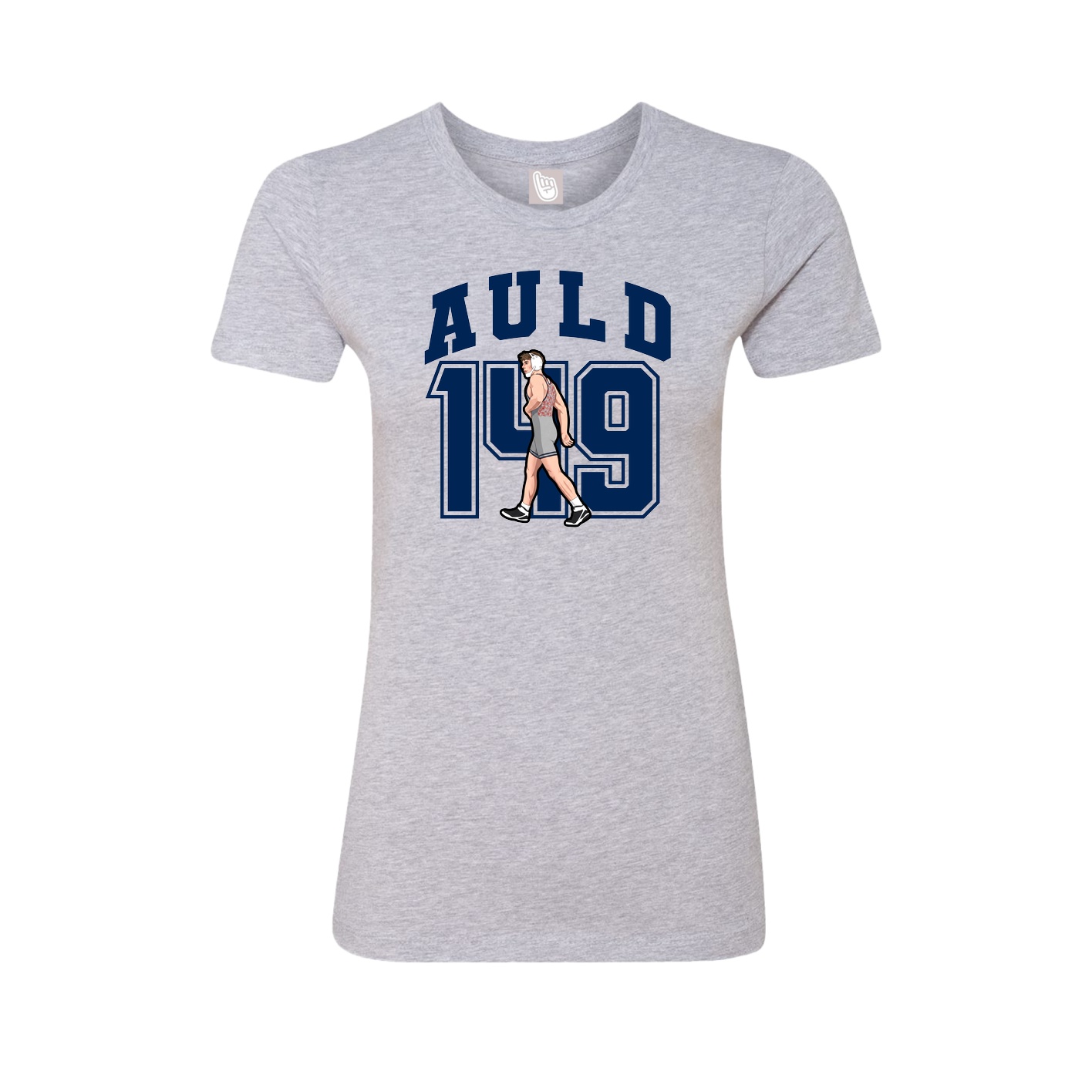Fitted Women's Tee — Number in Grey