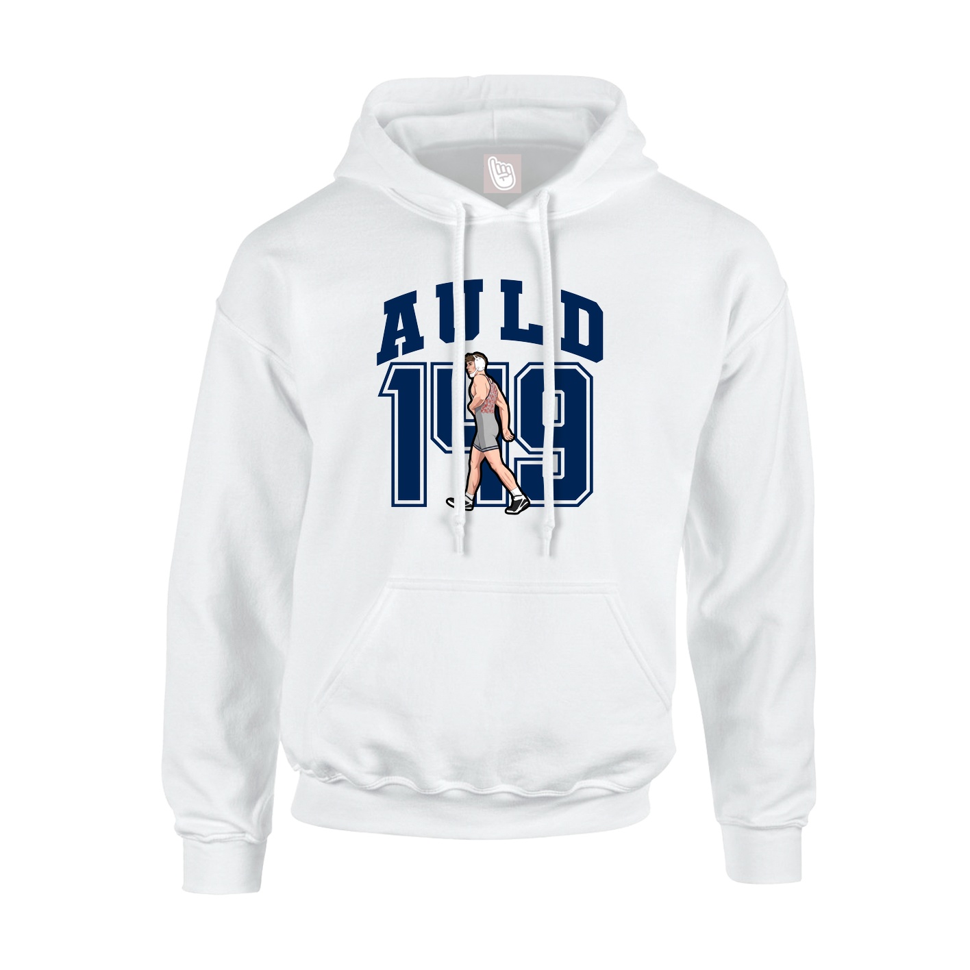 Youth Hoodie — Number in White