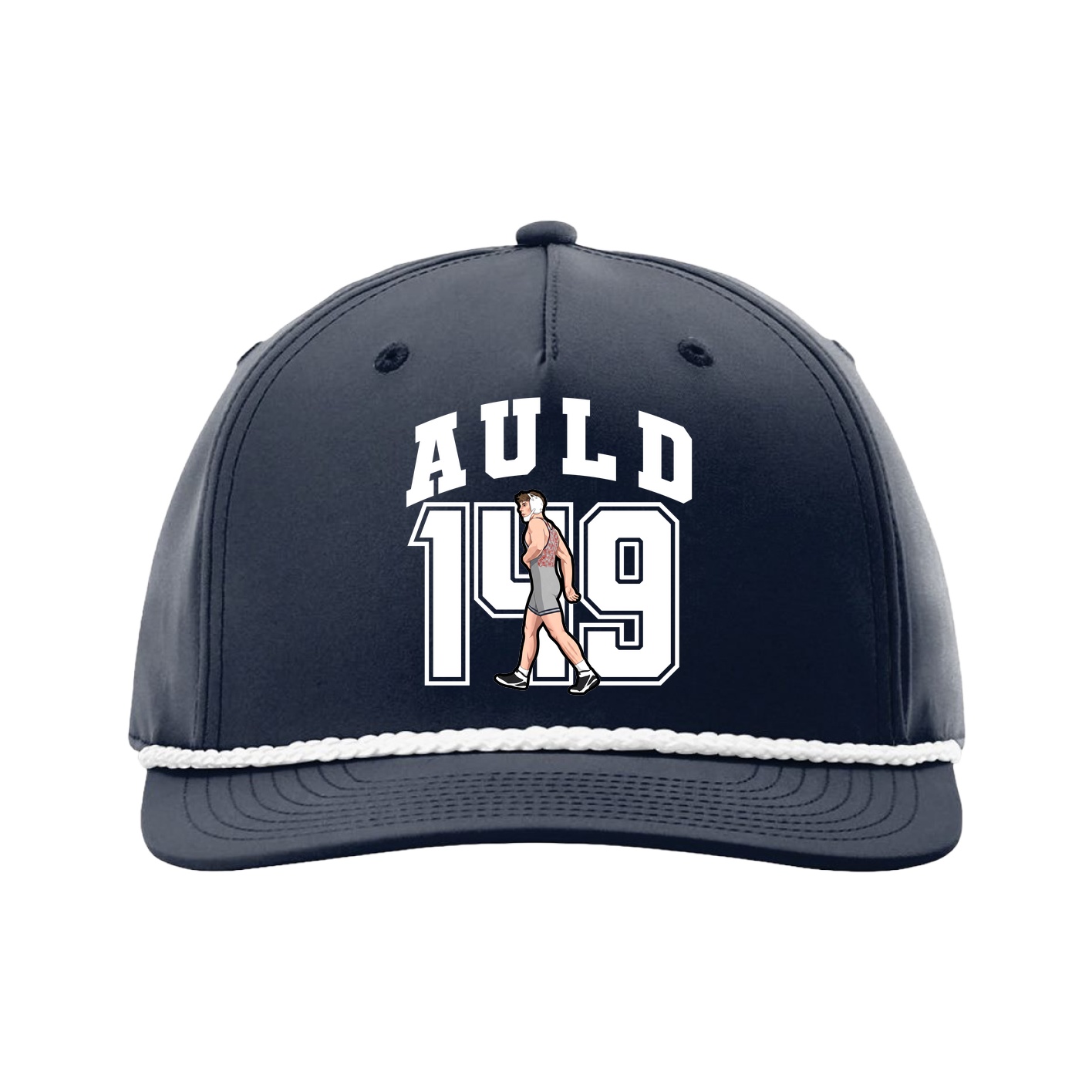 Five-Panel Classic Rope Cap — Number in Navy