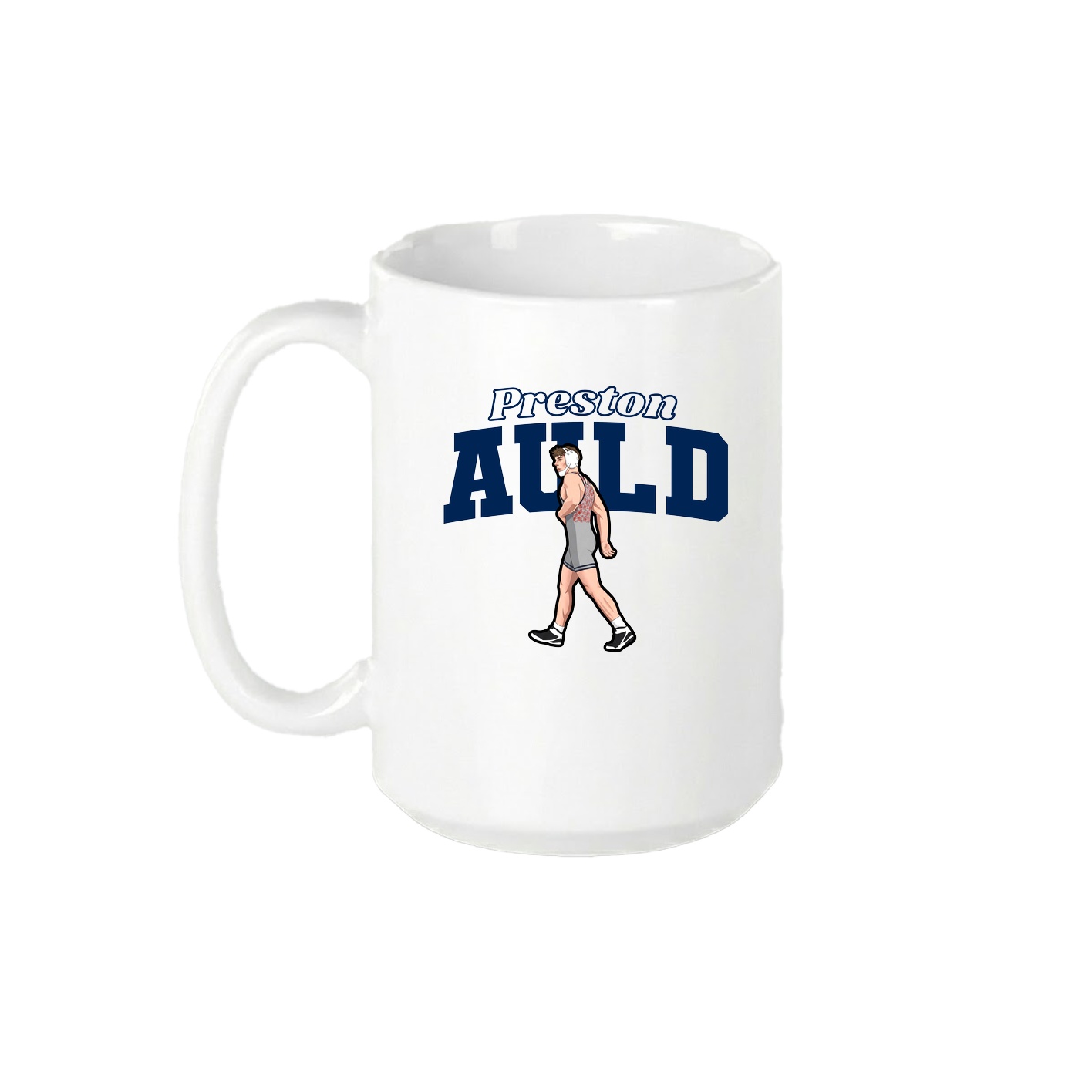 15oz Coffee Mug — Name Arch in White