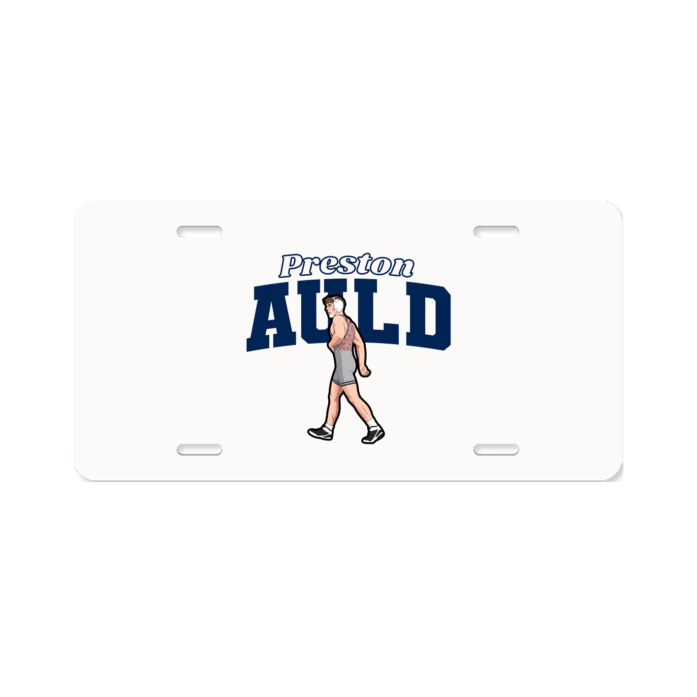 License Plate — Name Arch in Classic