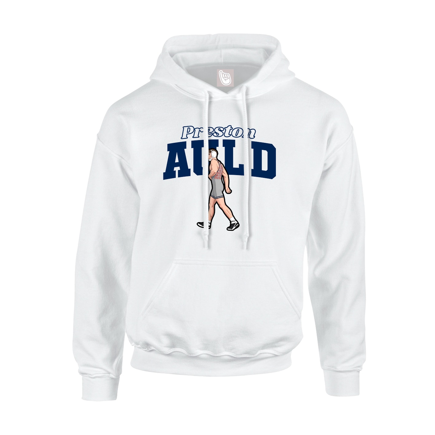 Hoodie — Name Arch in White