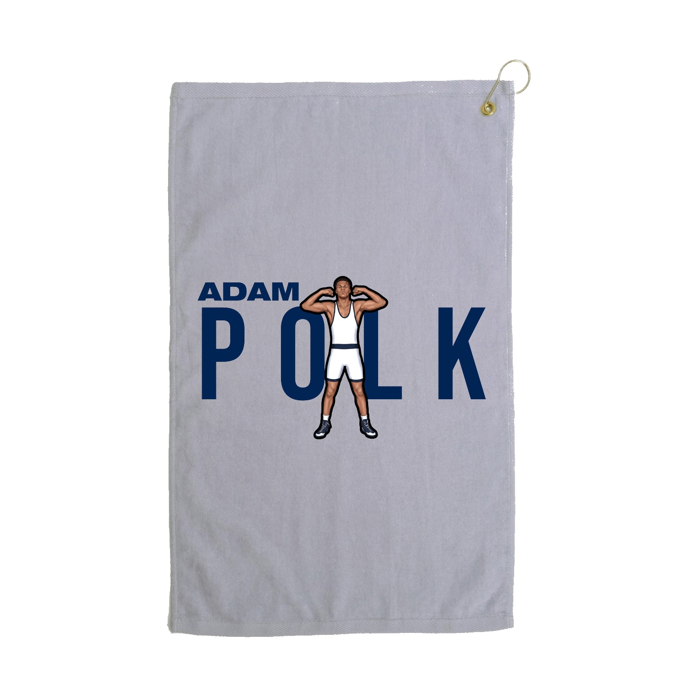 Golf Towel — Player Name in Grey