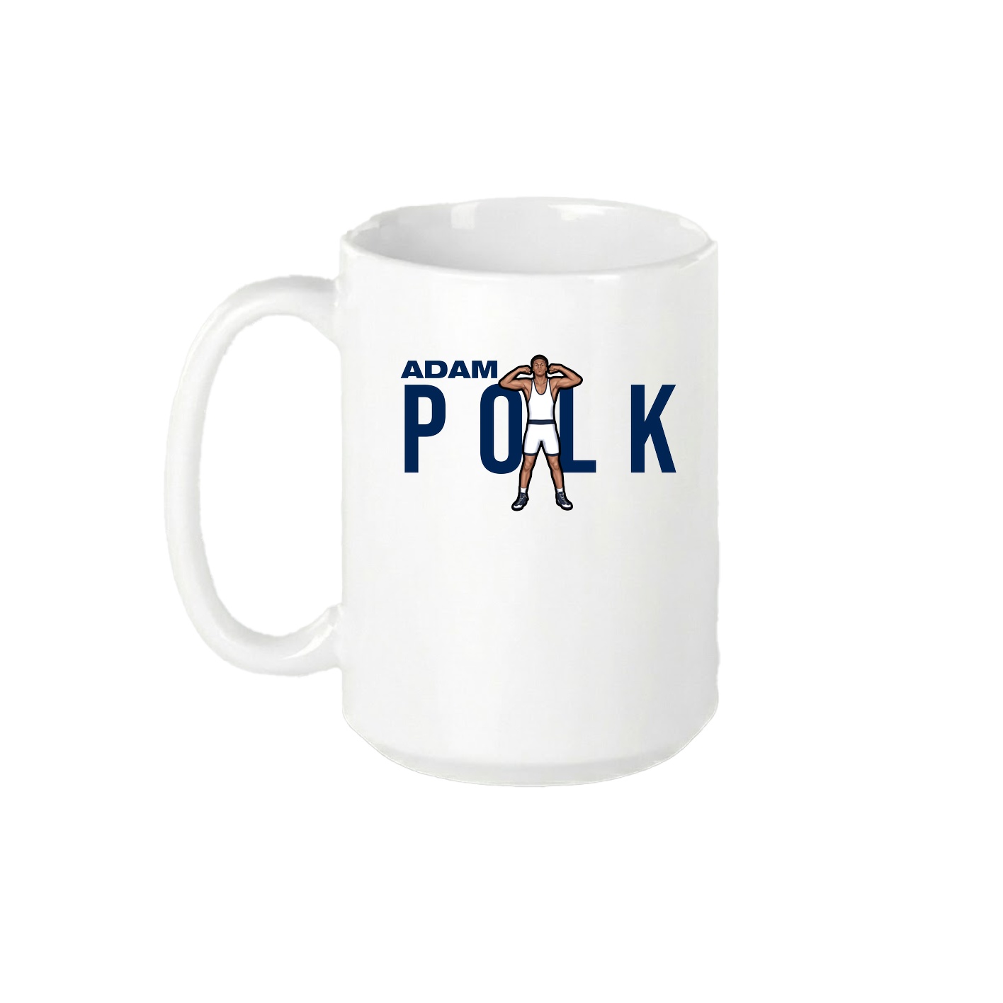 15oz Coffee Mug — Player Name in White
