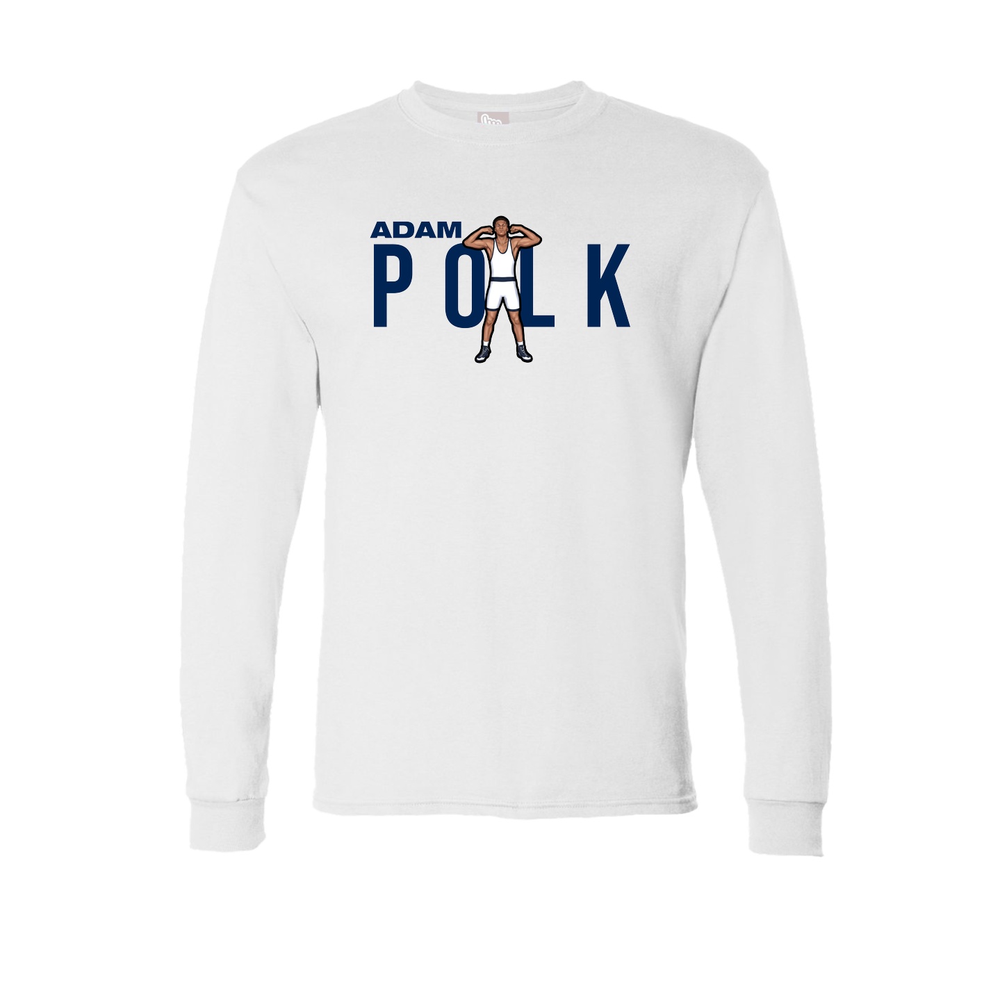 Long Sleeve Tee — Player Name in White