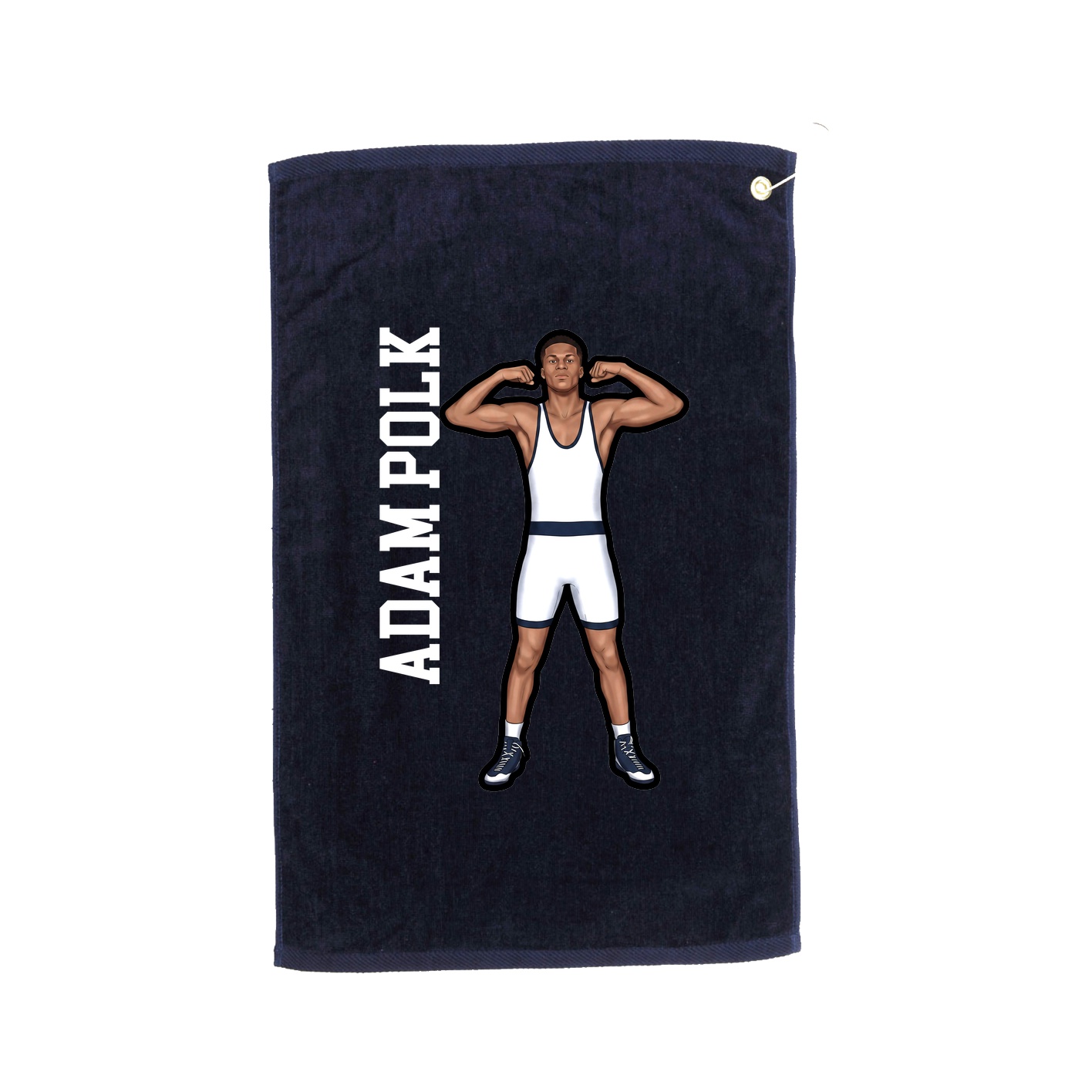 Golf Towel — Name Vertical in Navy