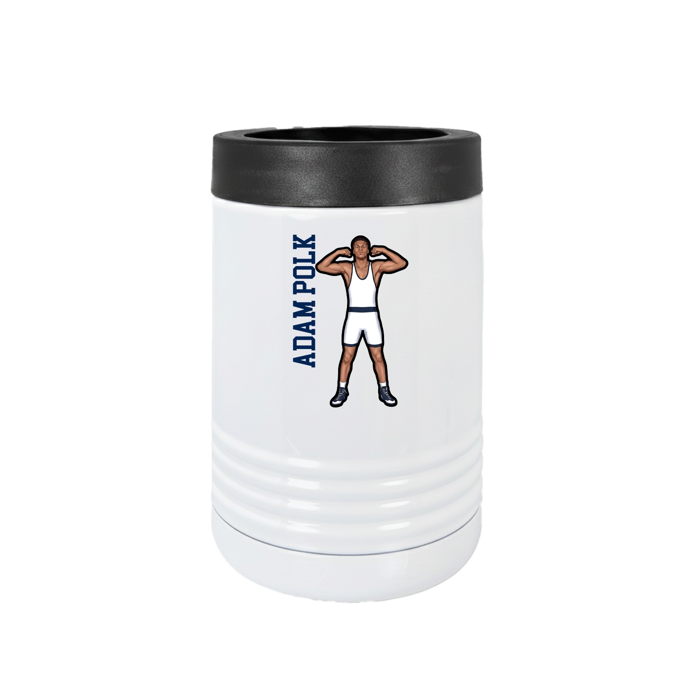 Beverage Holder — Name Vertical in White
