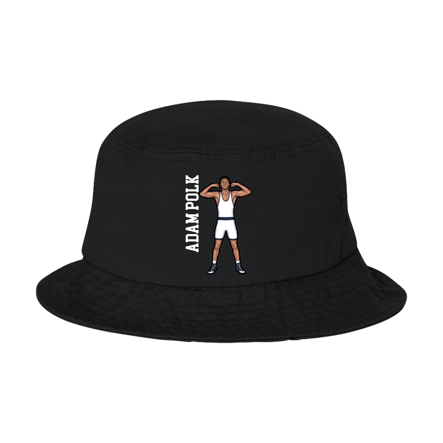 Bucket Cap — Name Vertical in Black
