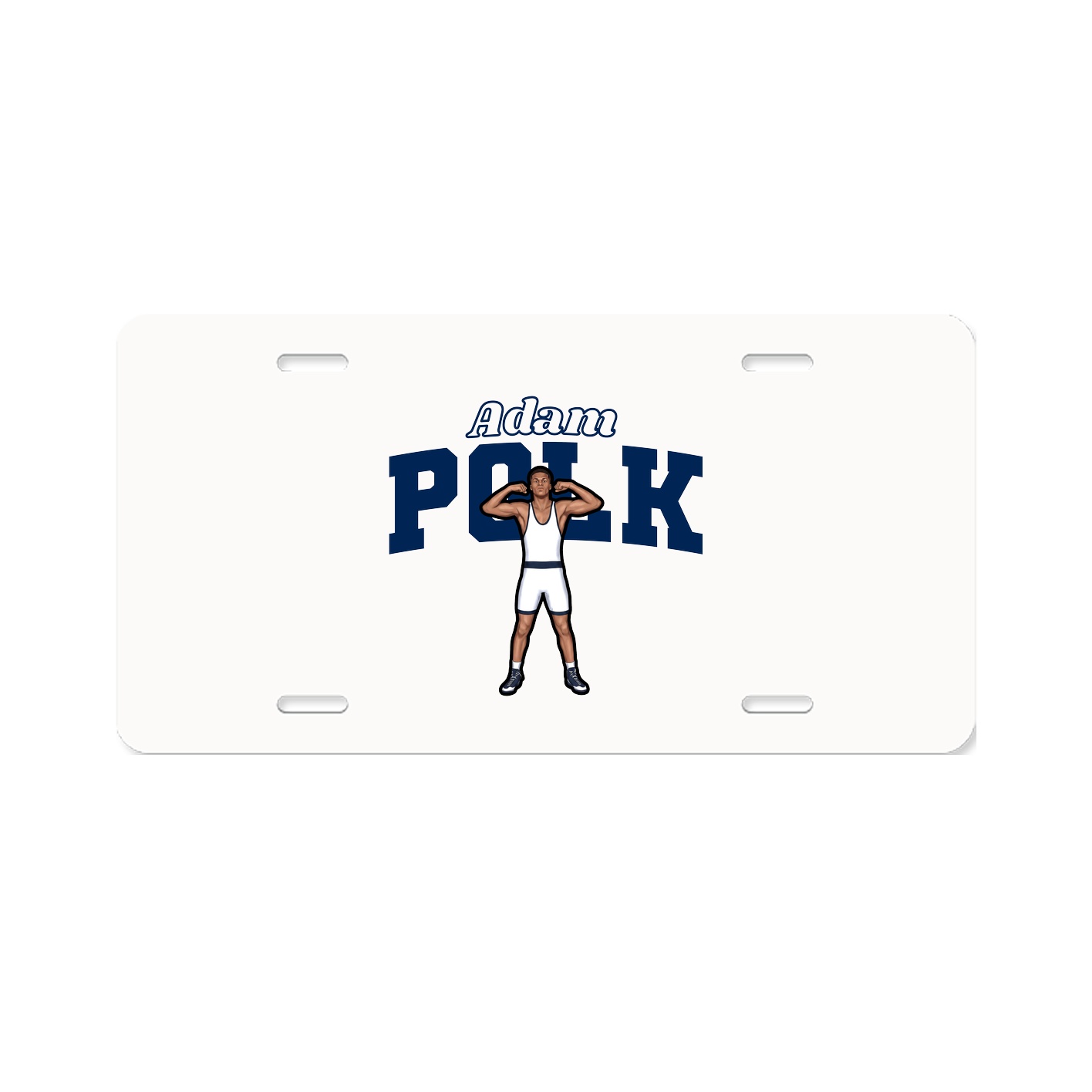License Plate — Name Arch in Classic