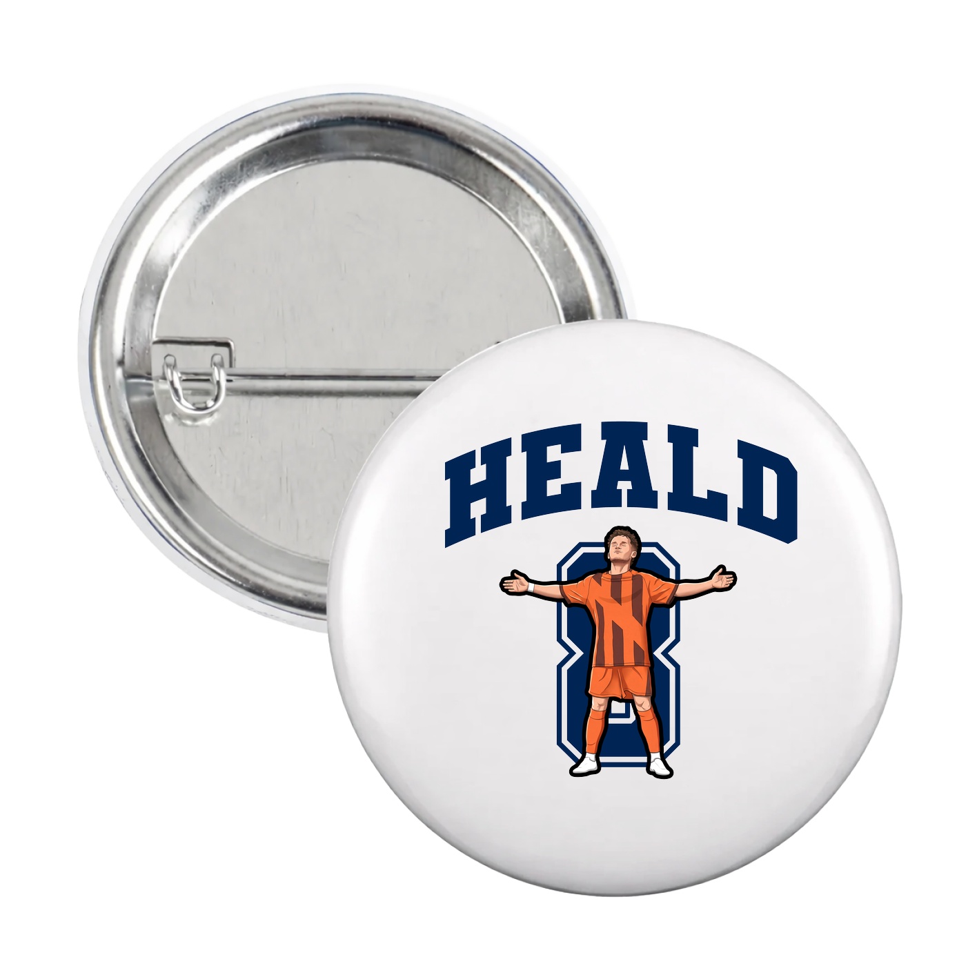 Game Day Button — Number in White