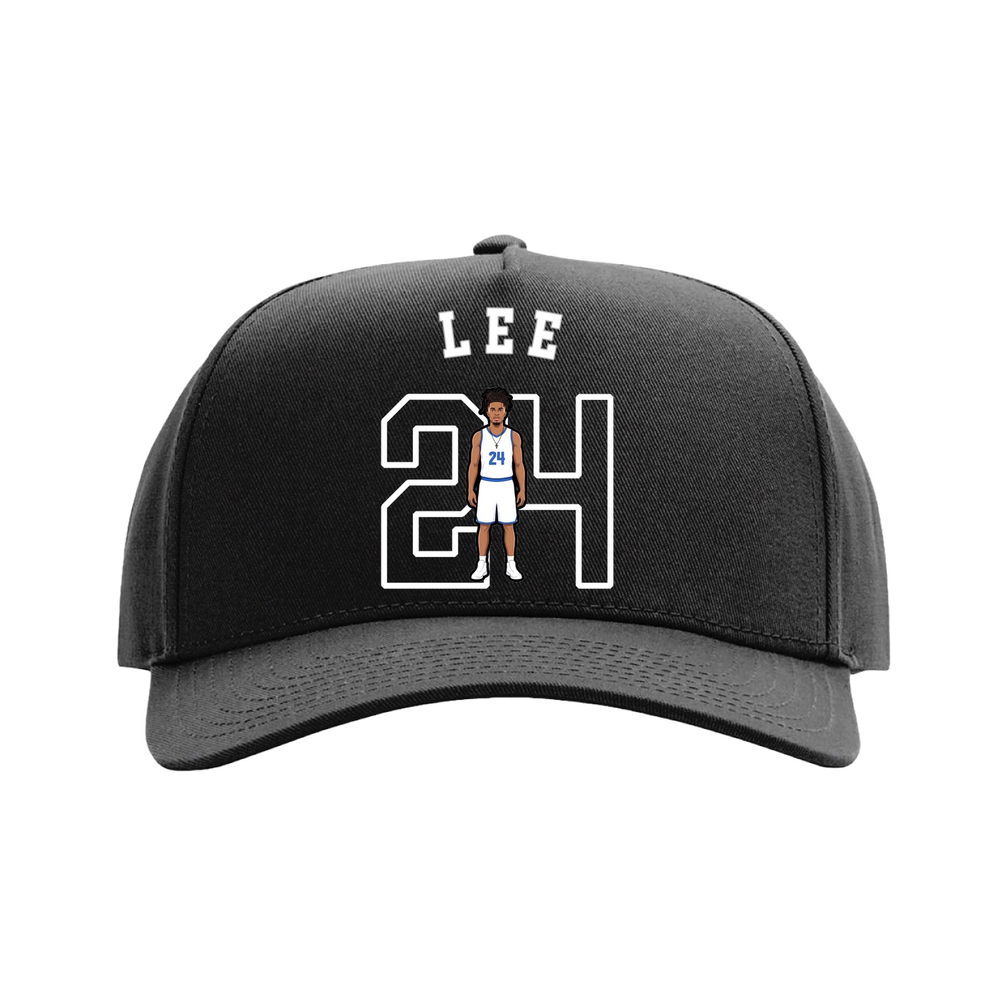 Full Fabric Five-Panel Champ Cap — Shirsey Arch in Black