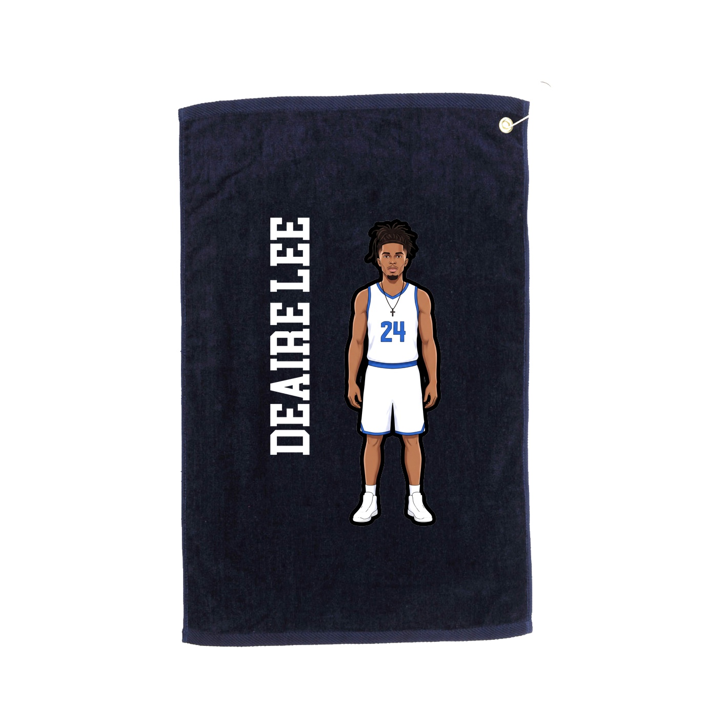 Golf Towel — Name Vertical in Navy