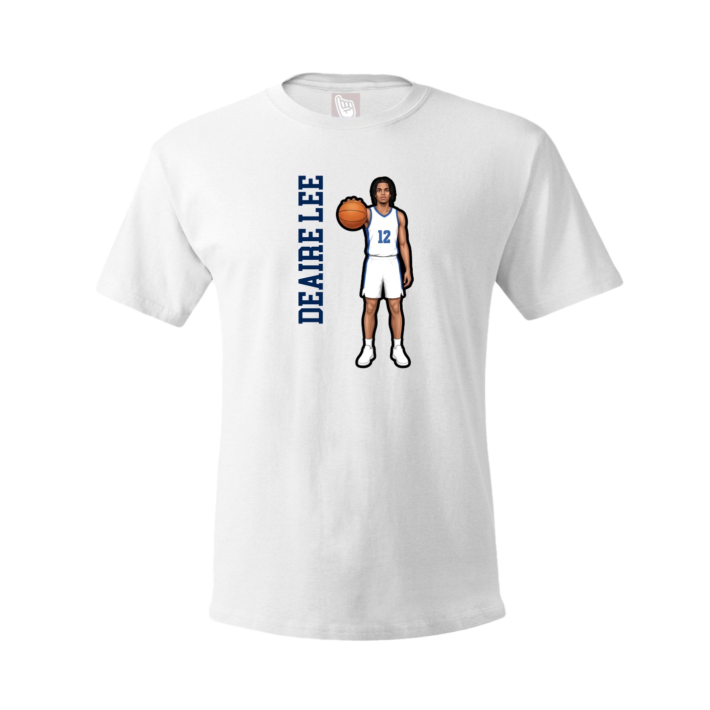 Tee — Name Vertical in White