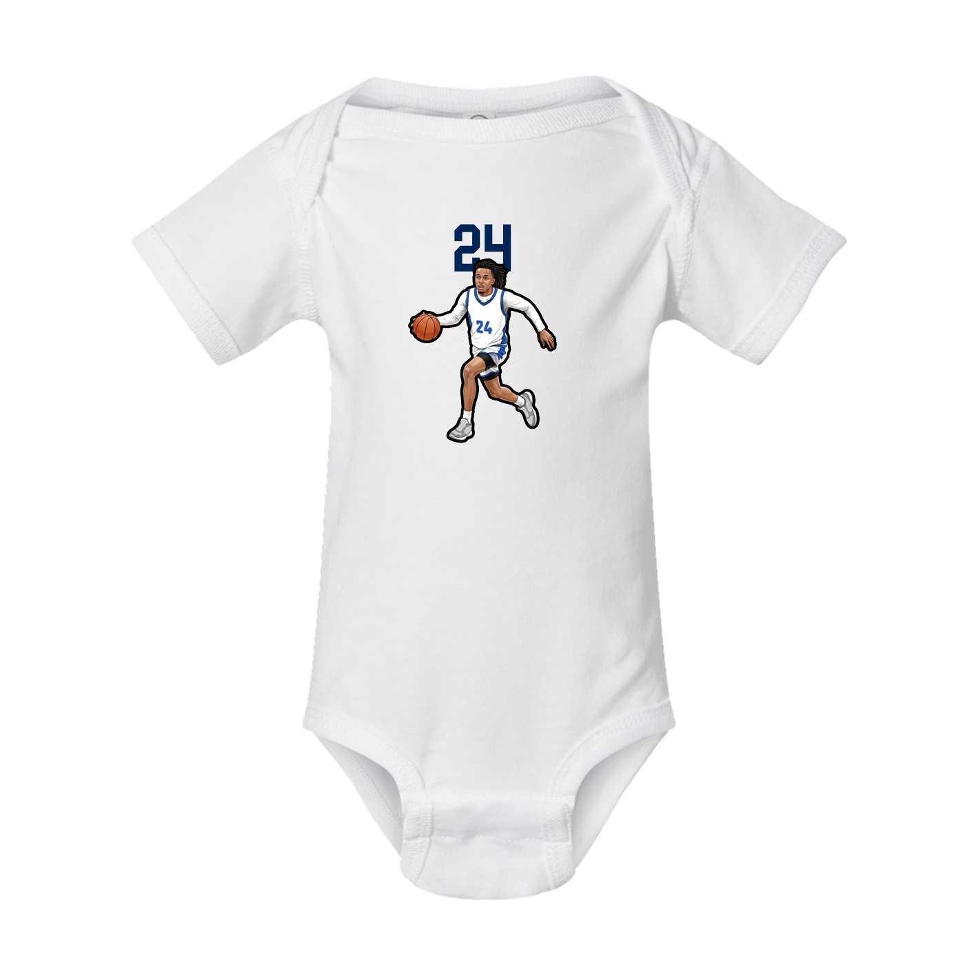 Baby Onesie — Number Top in White
