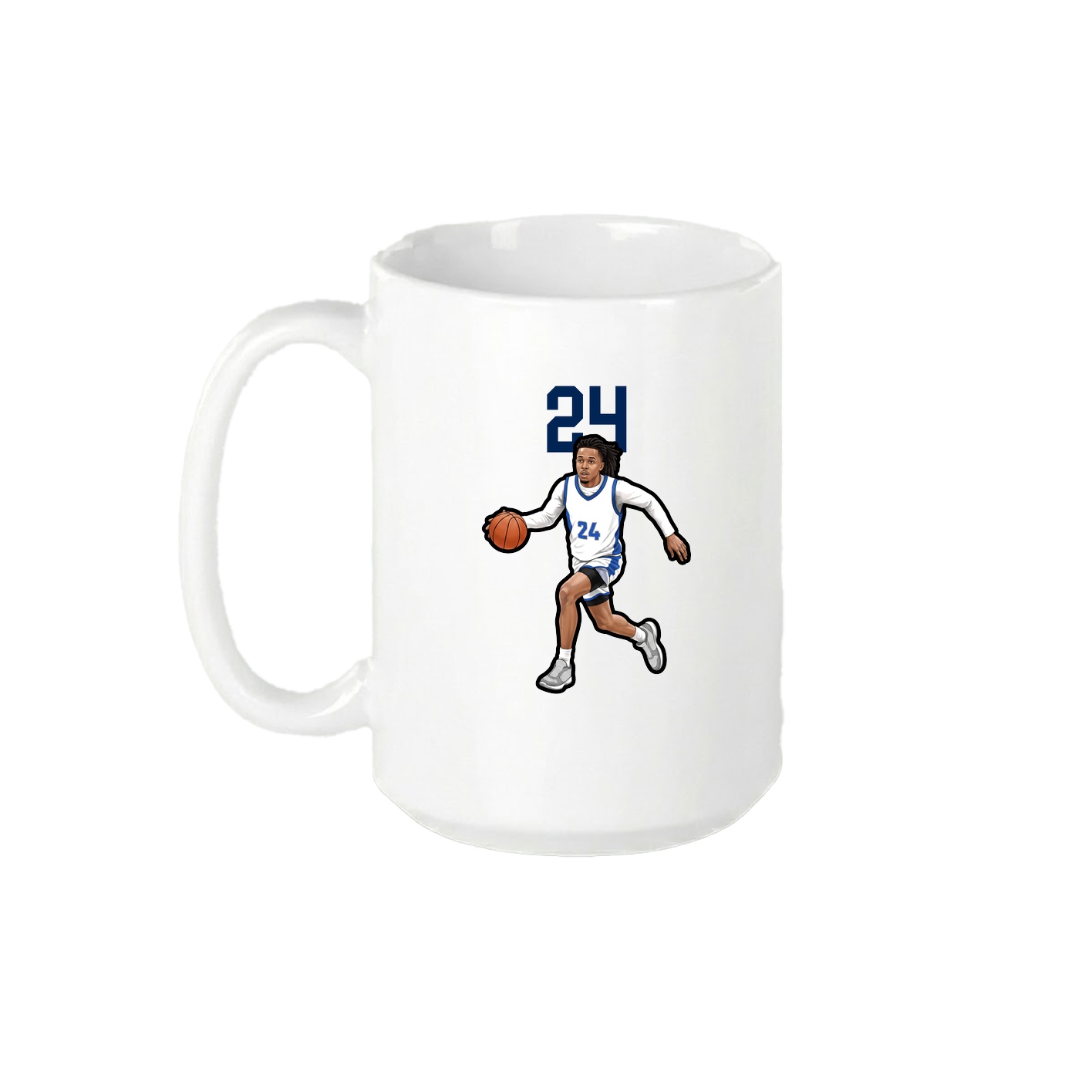 15oz Coffee Mug — Number Top in White