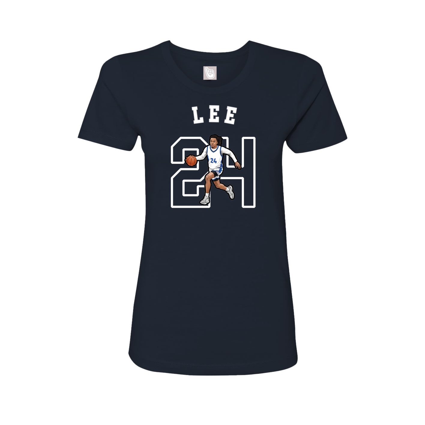 Fitted Women's Tee — Shirsey Arch in Navy
