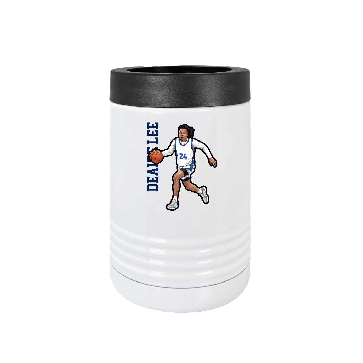 Beverage Holder — Name Vertical in White
