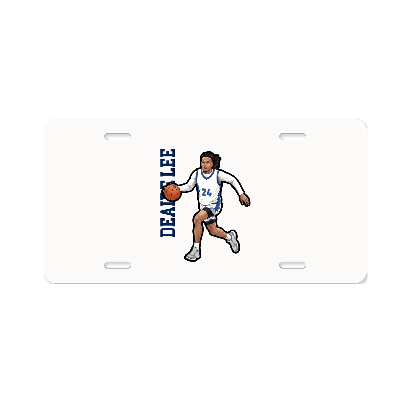 License Plate — Name Vertical in Classic
