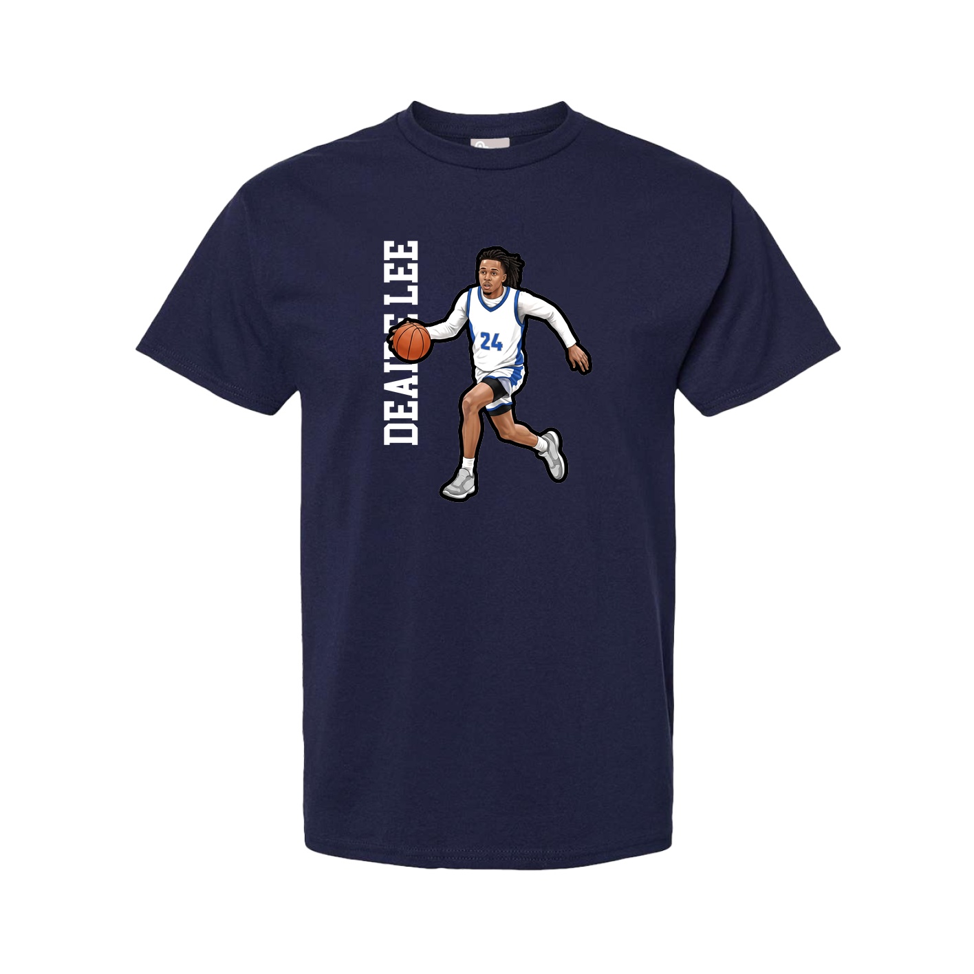 Youth Tee — Name Vertical in Navy