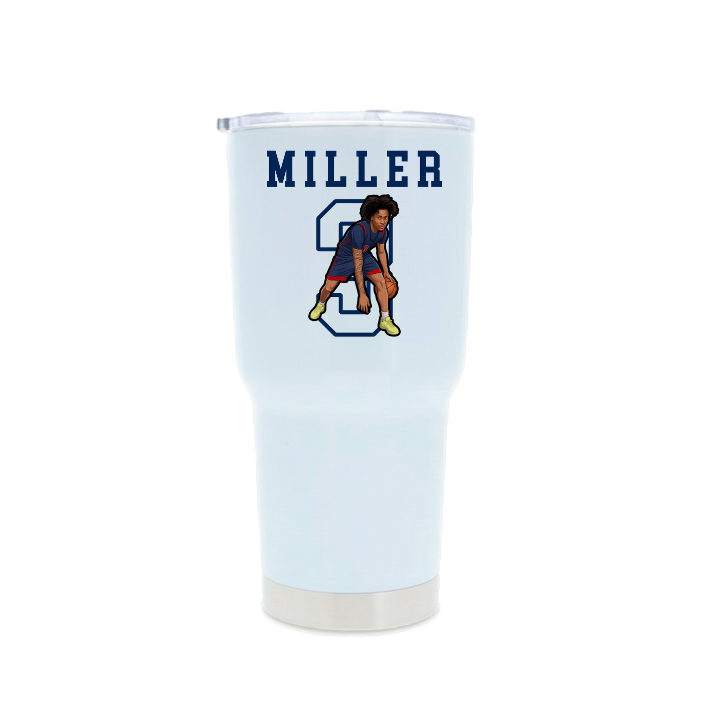 30oz Stainless Steel Tumbler — Shirsey in White