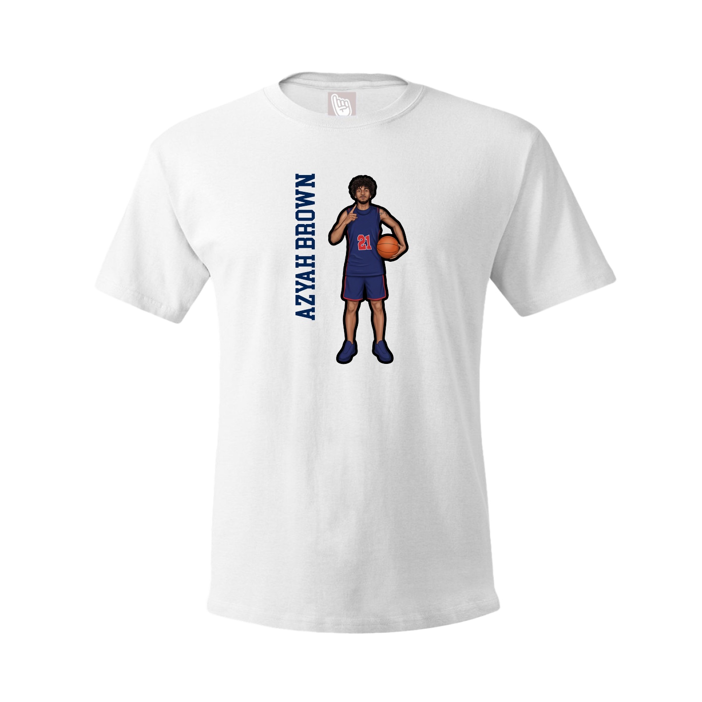 Youth Tee — Name Vertical in White