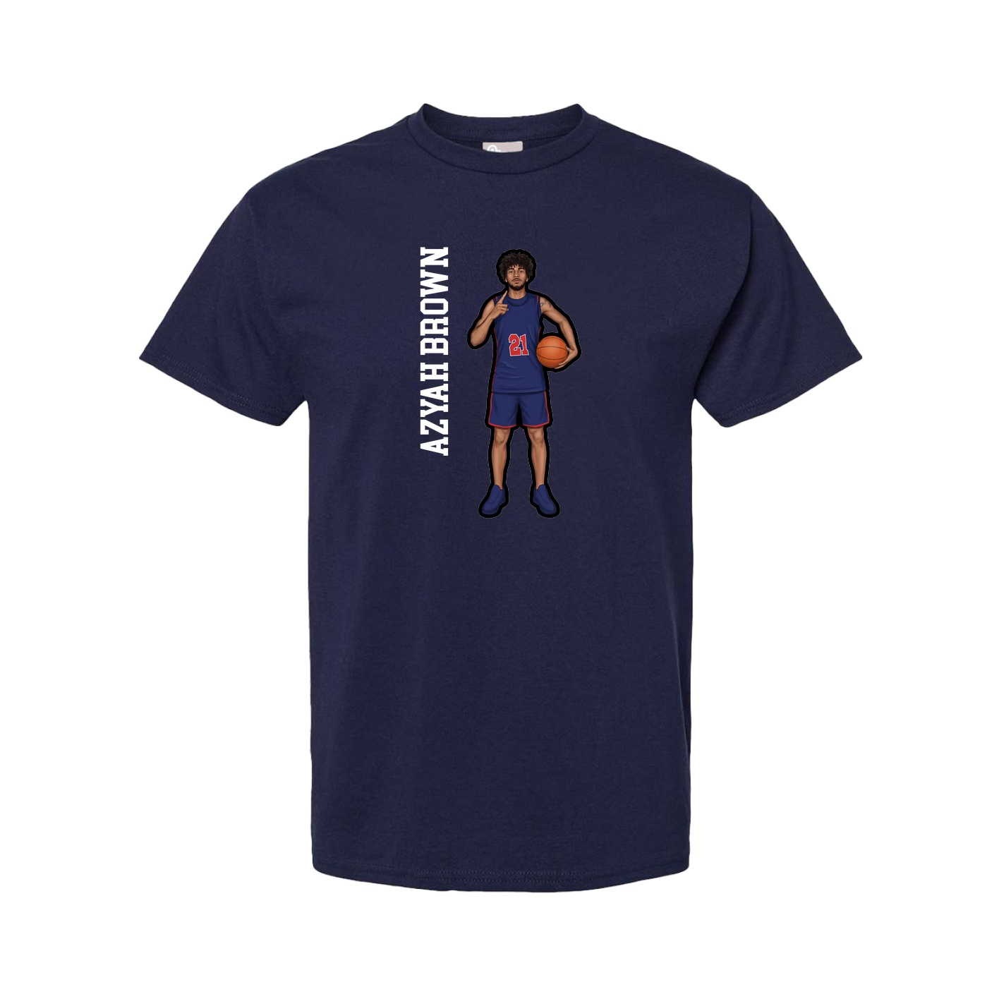 Youth Tee — Name Vertical in Navy
