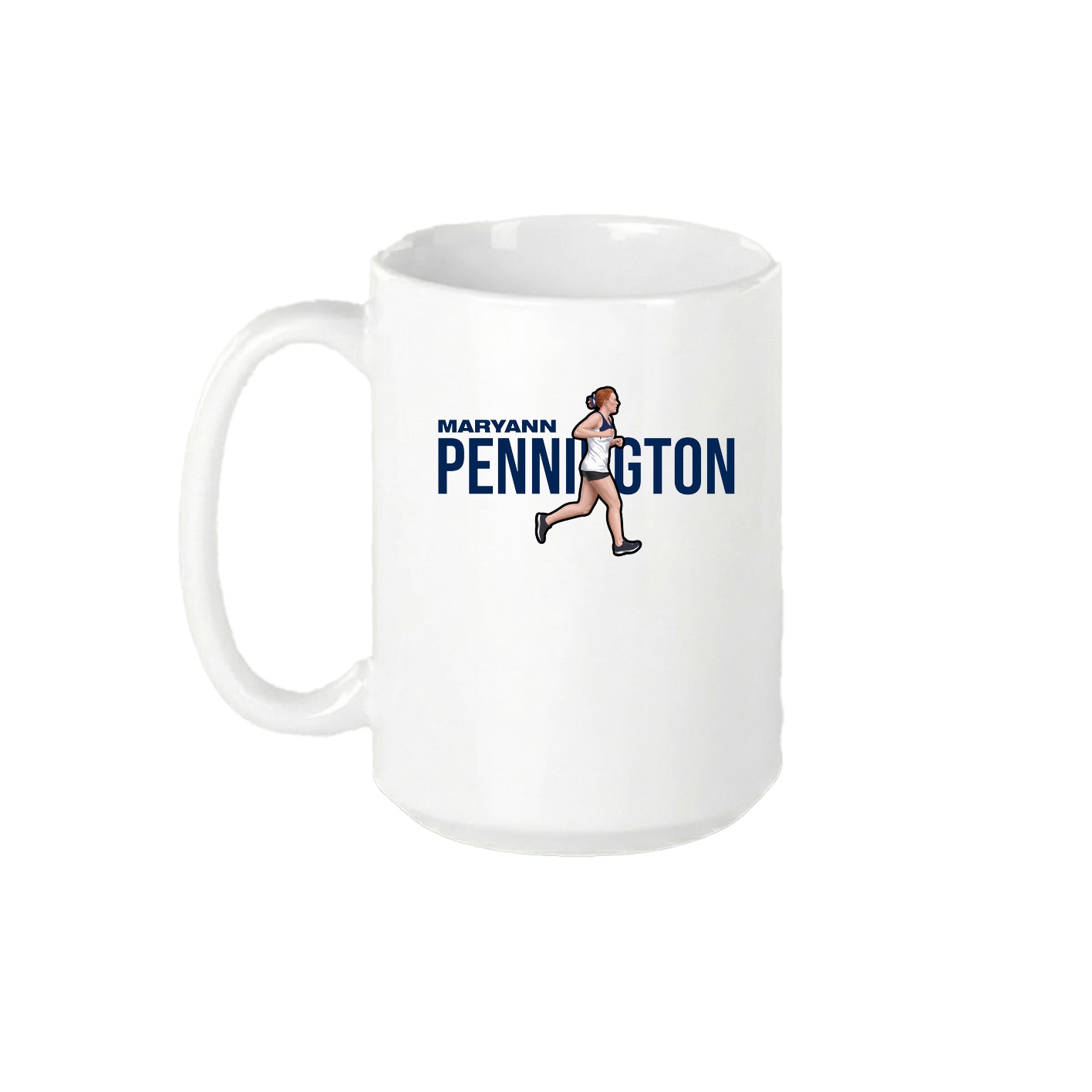 15oz Coffee Mug — Player Name in White