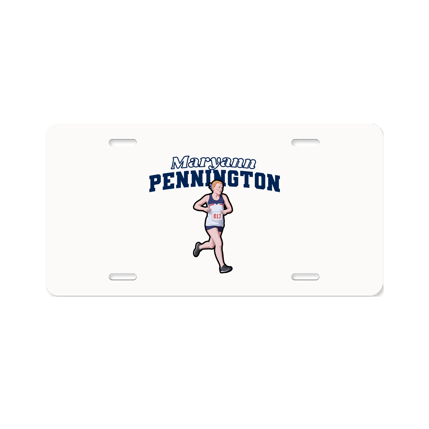 License Plate — Name Arch in Classic