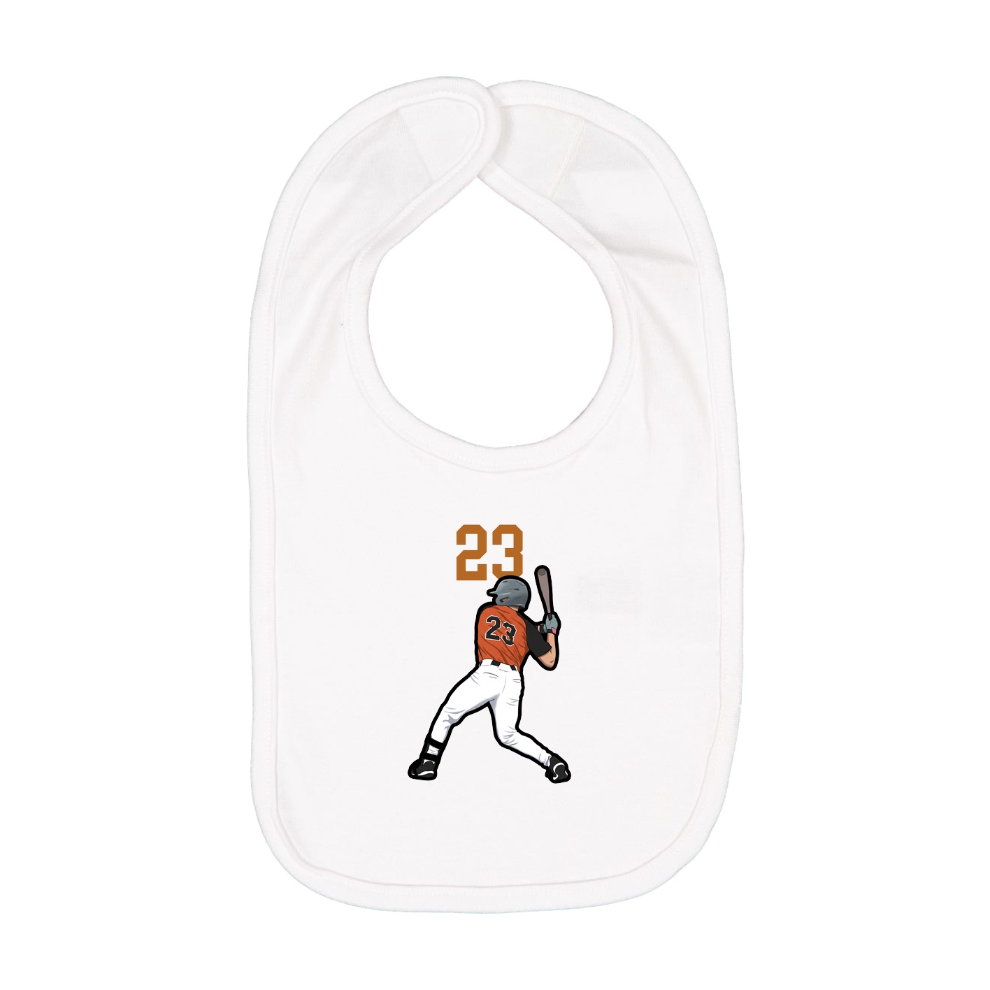 Infant Bib — Number Top in White