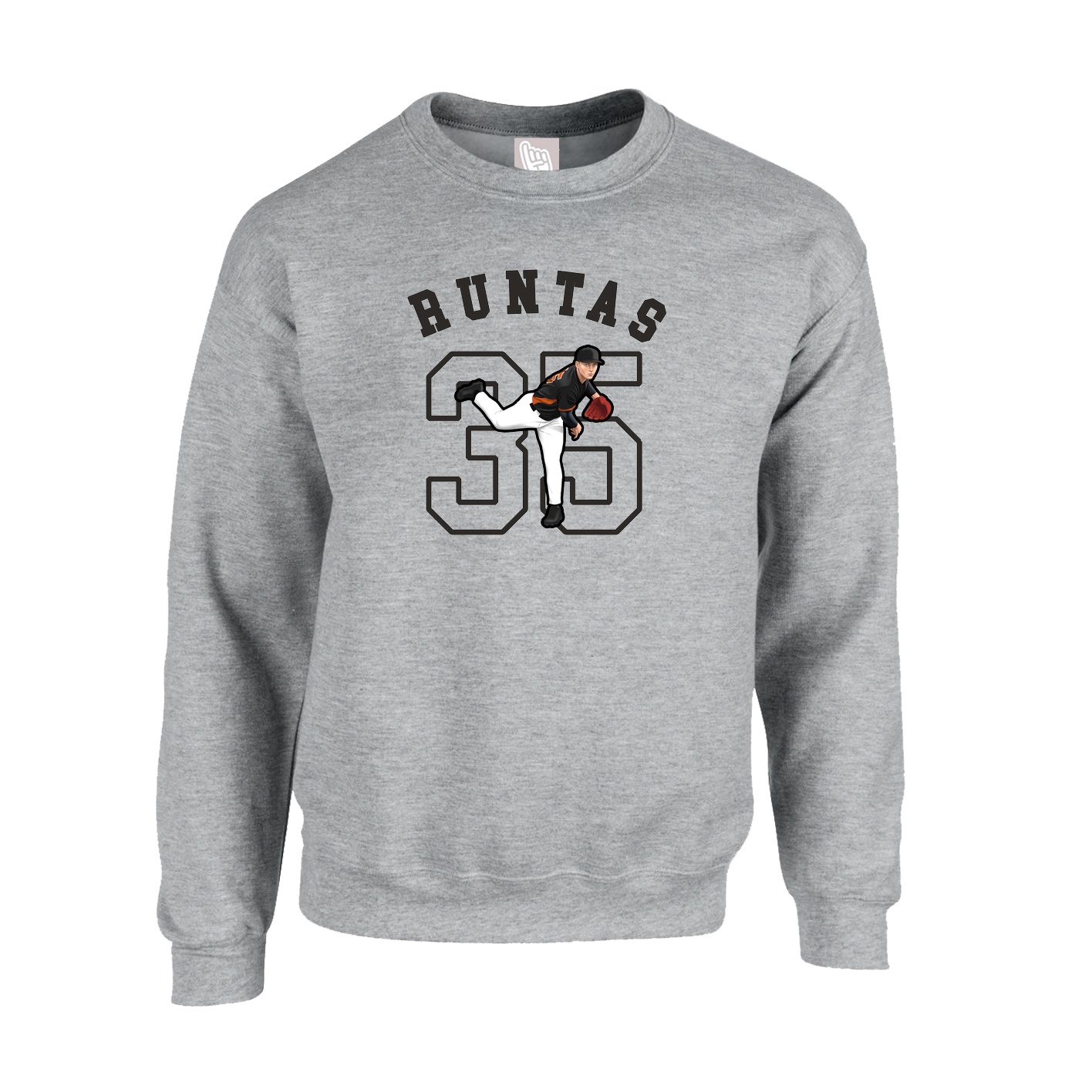 Fleece Crew — Shirsey Arch in Grey