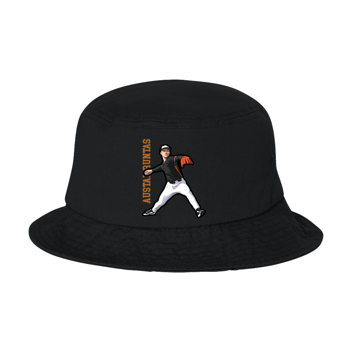 Bucket Cap — Name Vertical in Black