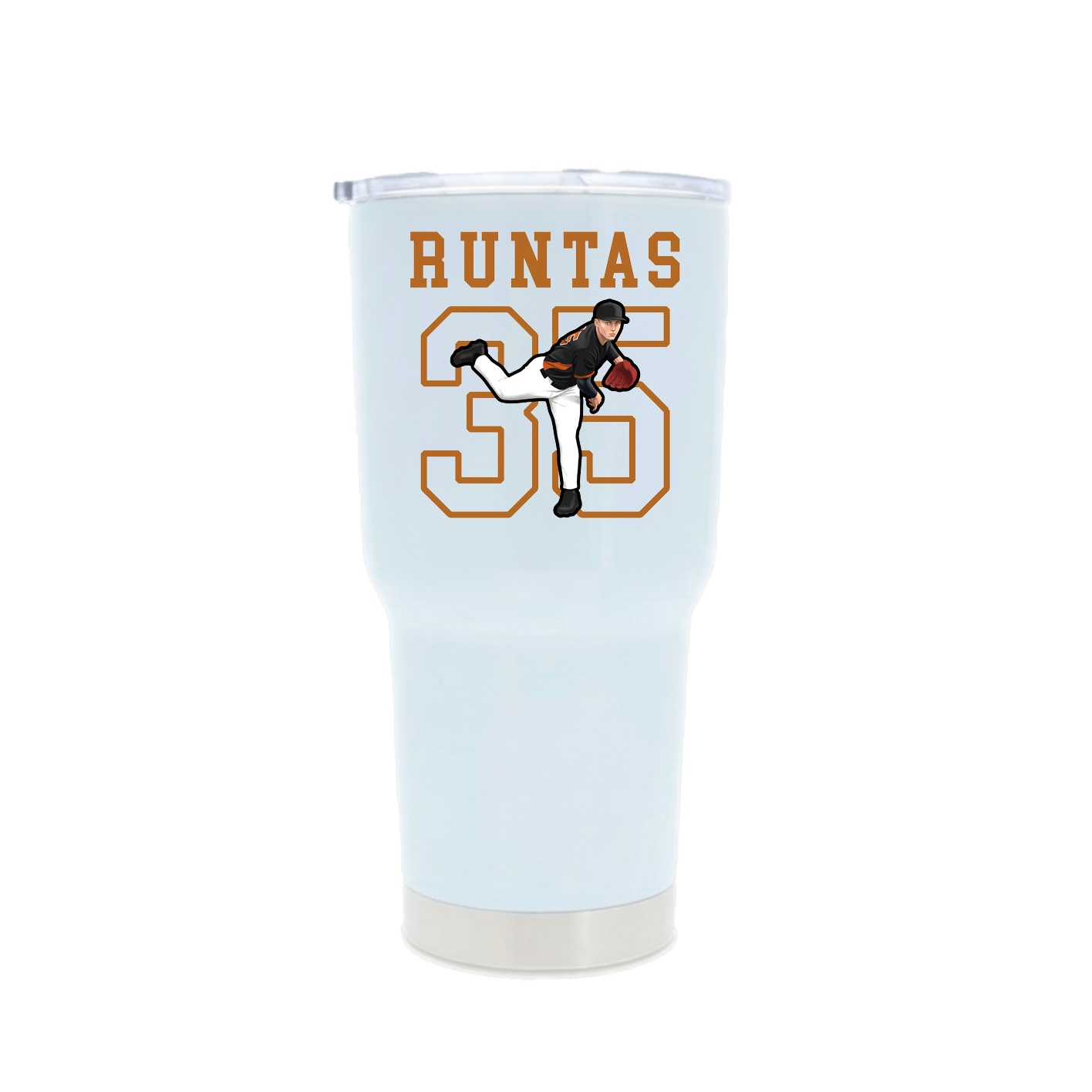 30oz Stainless Steel Tumbler — Shirsey in White