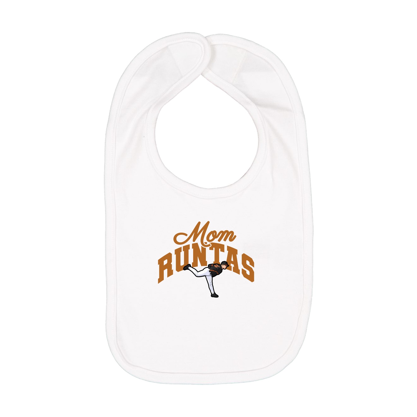 Infant Bib — Mothers Day Arch in White