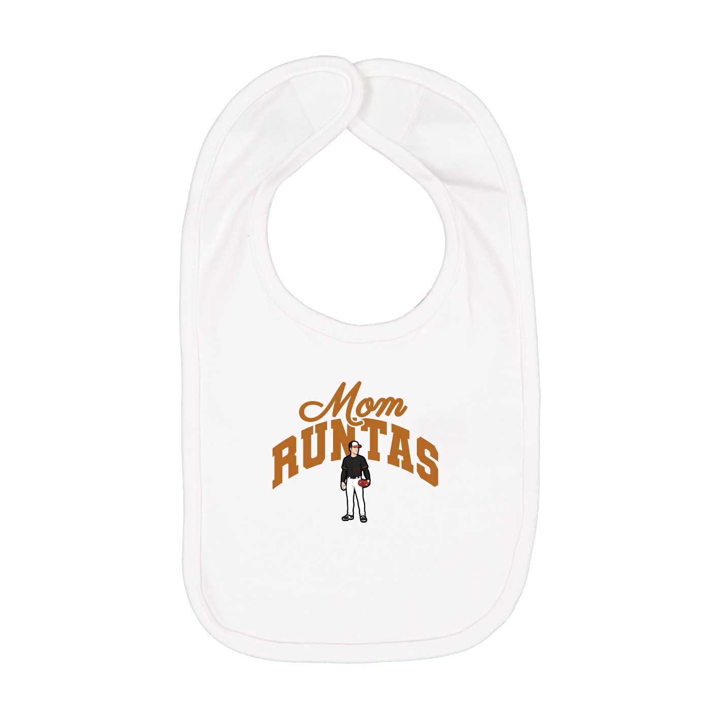 Infant Bib — Mothers Day Arch in White