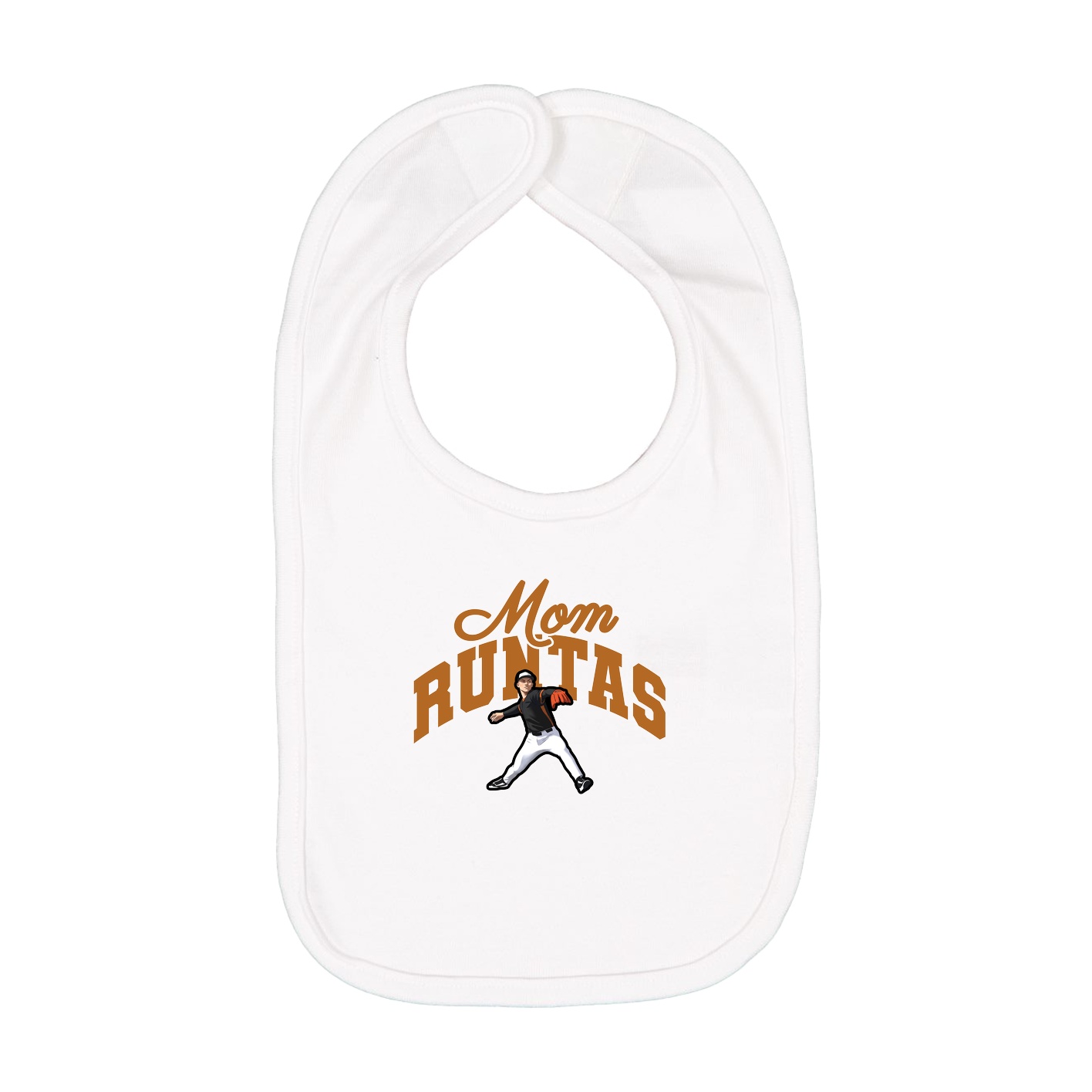 Infant Bib — Mothers Day Arch in White