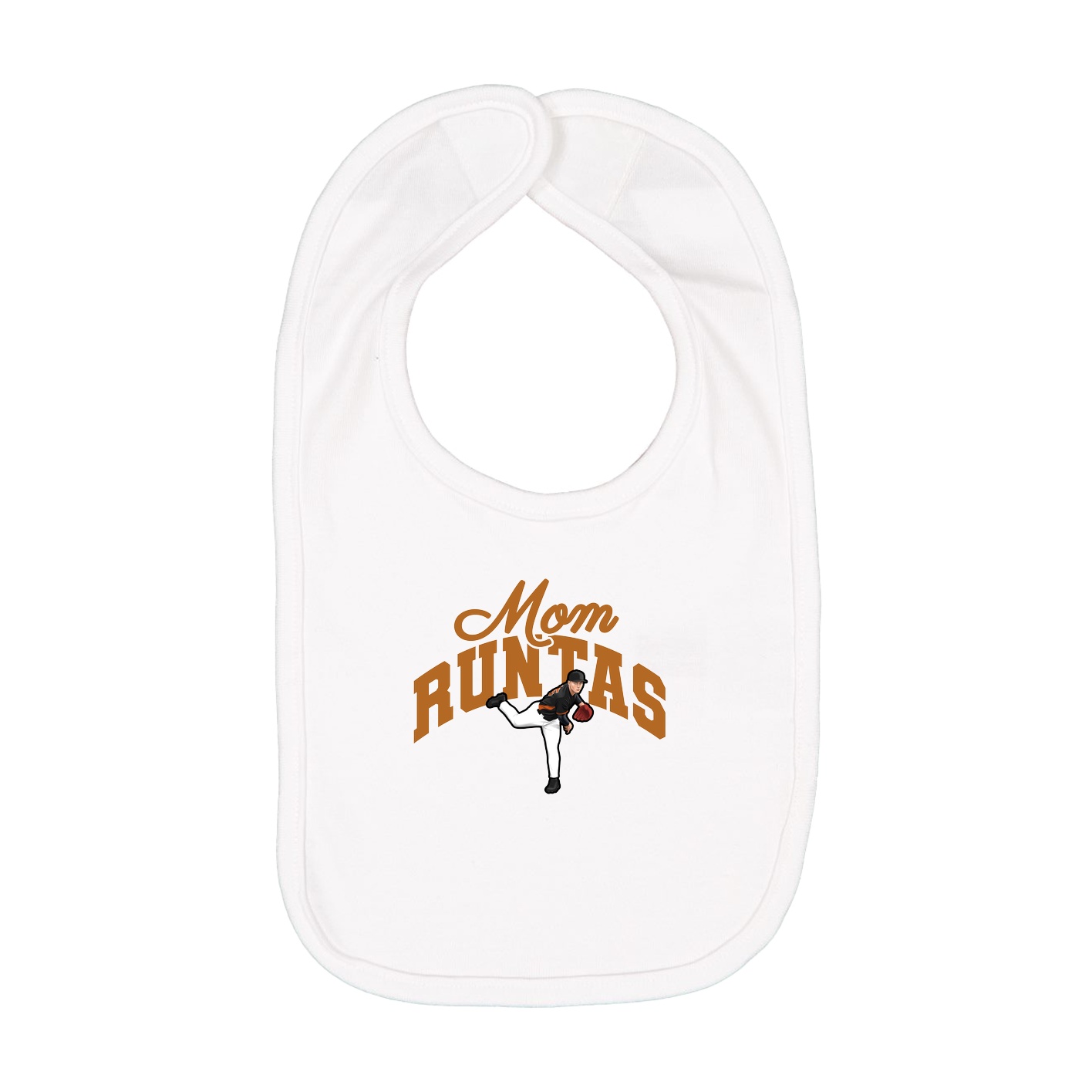 Infant Bib — Mothers Day Arch in White