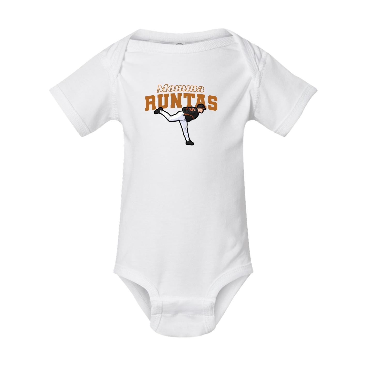 Baby Onesie — Mothers Day Block in White