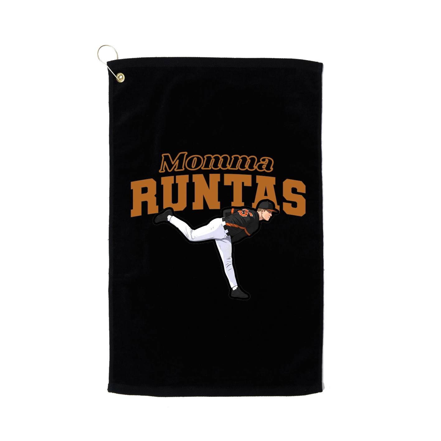 Golf Towel — Mothers Day Block in Black